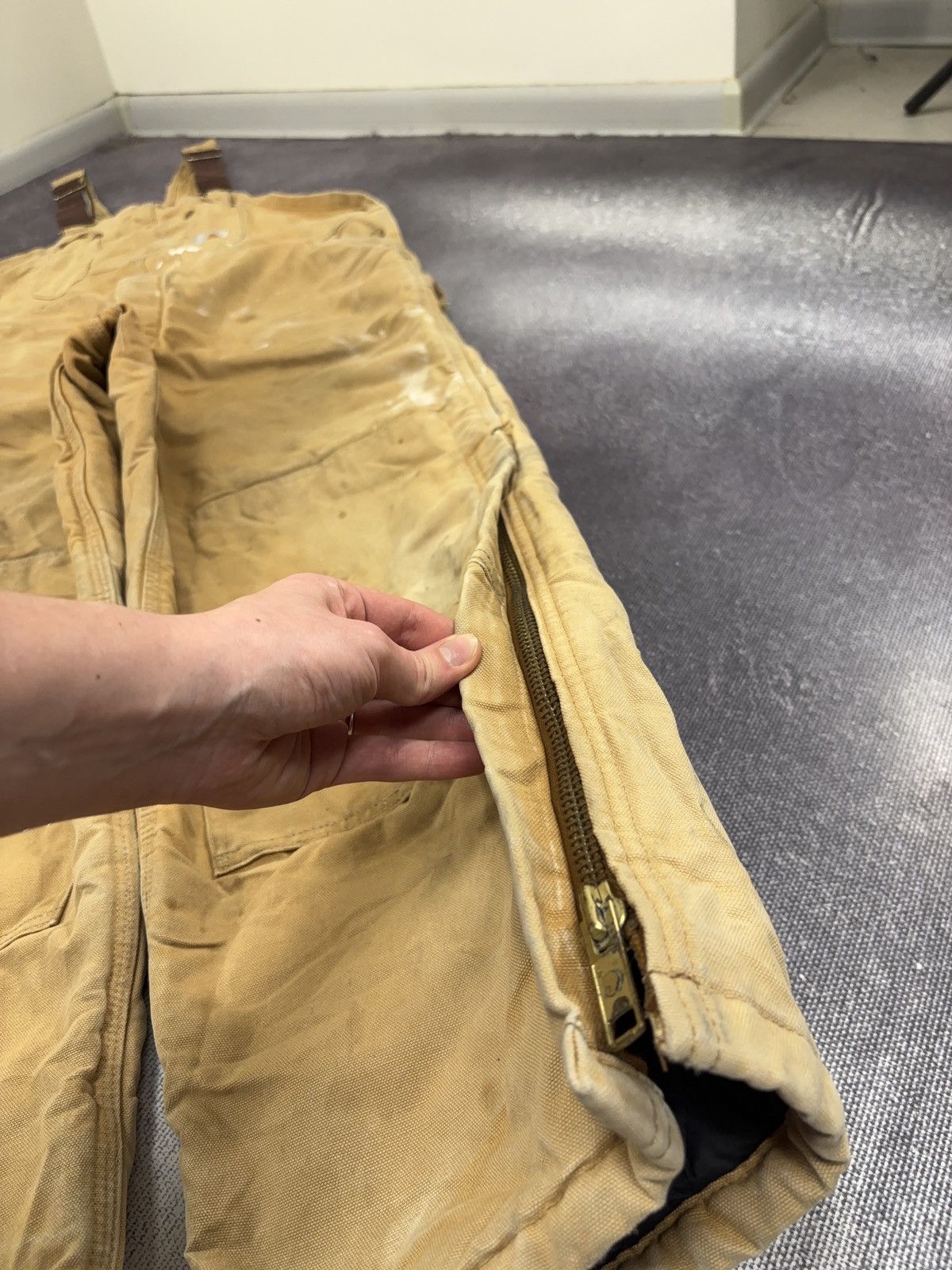 Carhartt Vintage Carhartt Bib Overalls Double Knee Brown Duck Canvas Size US 44 / EU 60 - 7 Thumbnail