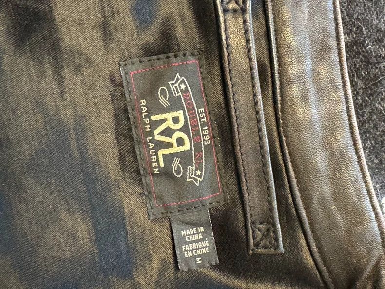 RRL Ralph Lauren Horse skin distressed effect leather jack