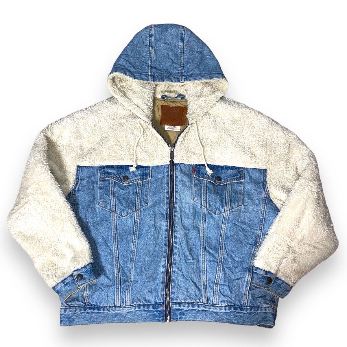 Levi's Levi’s Hooded Hybrid Sherpa Trucker Jacket Men Large Grailed