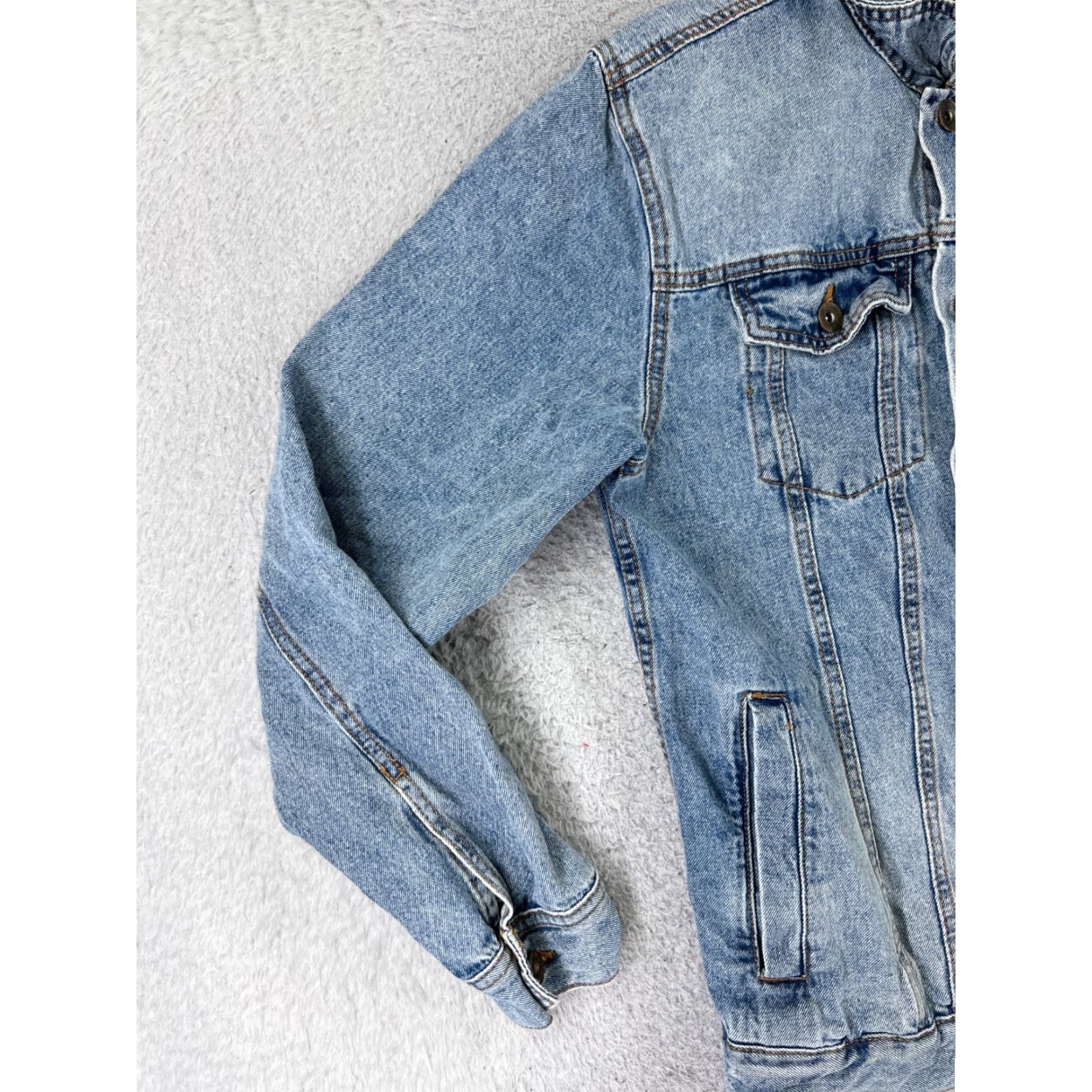 Cotton On VINTAGE 91 Cotton On Jacket Denim Blue Button Up Pockets Women Medium 80s 90s Womens Size M / US 6-8 / IT 42-44 - 3 Thumbnail