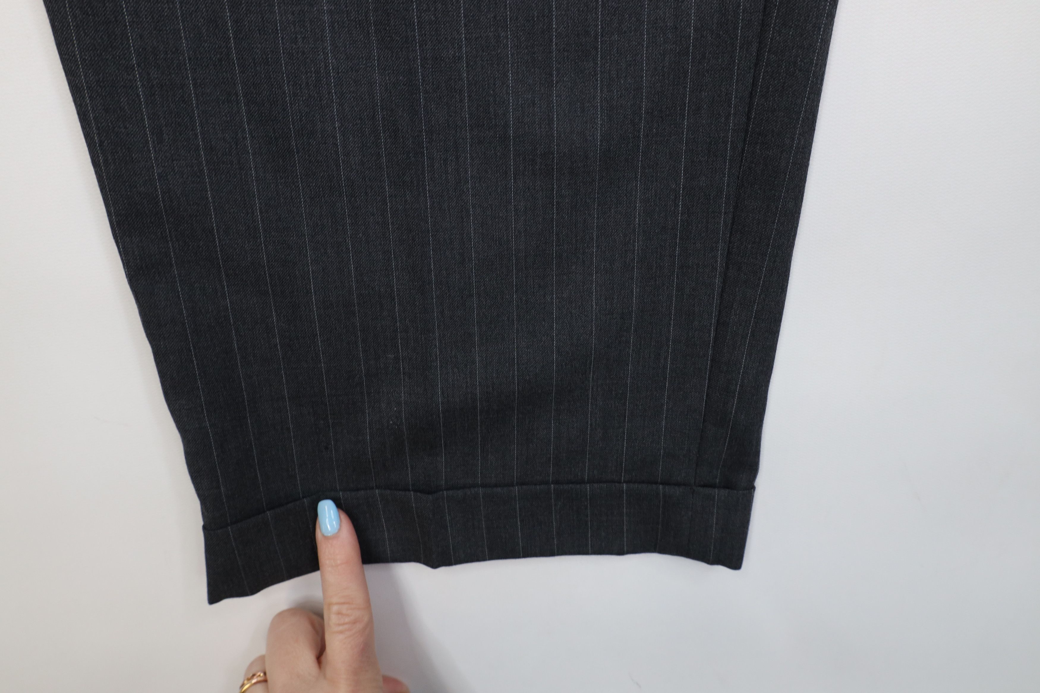 Vintage Vintage 90s Y2K Streetwear Pinstriped Wide Leg Chino Pants Size US 44 / EU 60 - 5 Thumbnail