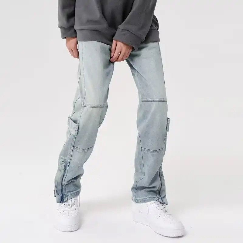 Japanese Brand × Vintage Clothing Ankle Zipper Straight Old Denim Size US 31 - 5 Thumbnail