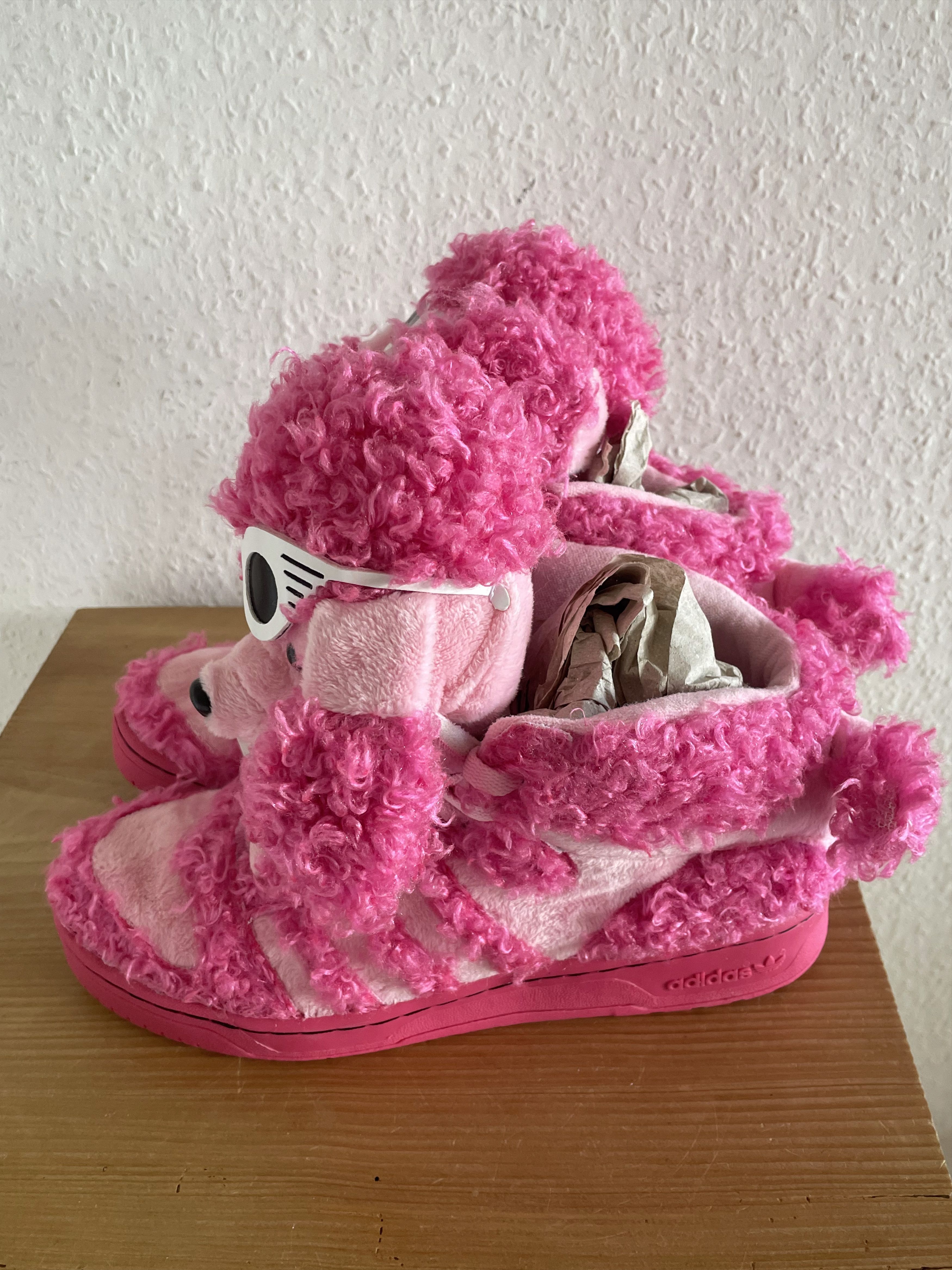 Adidas × Jeremy Scott JS Poodle Pink Fur Sneaker Size US 10 / EU 43 - 6 Thumbnail