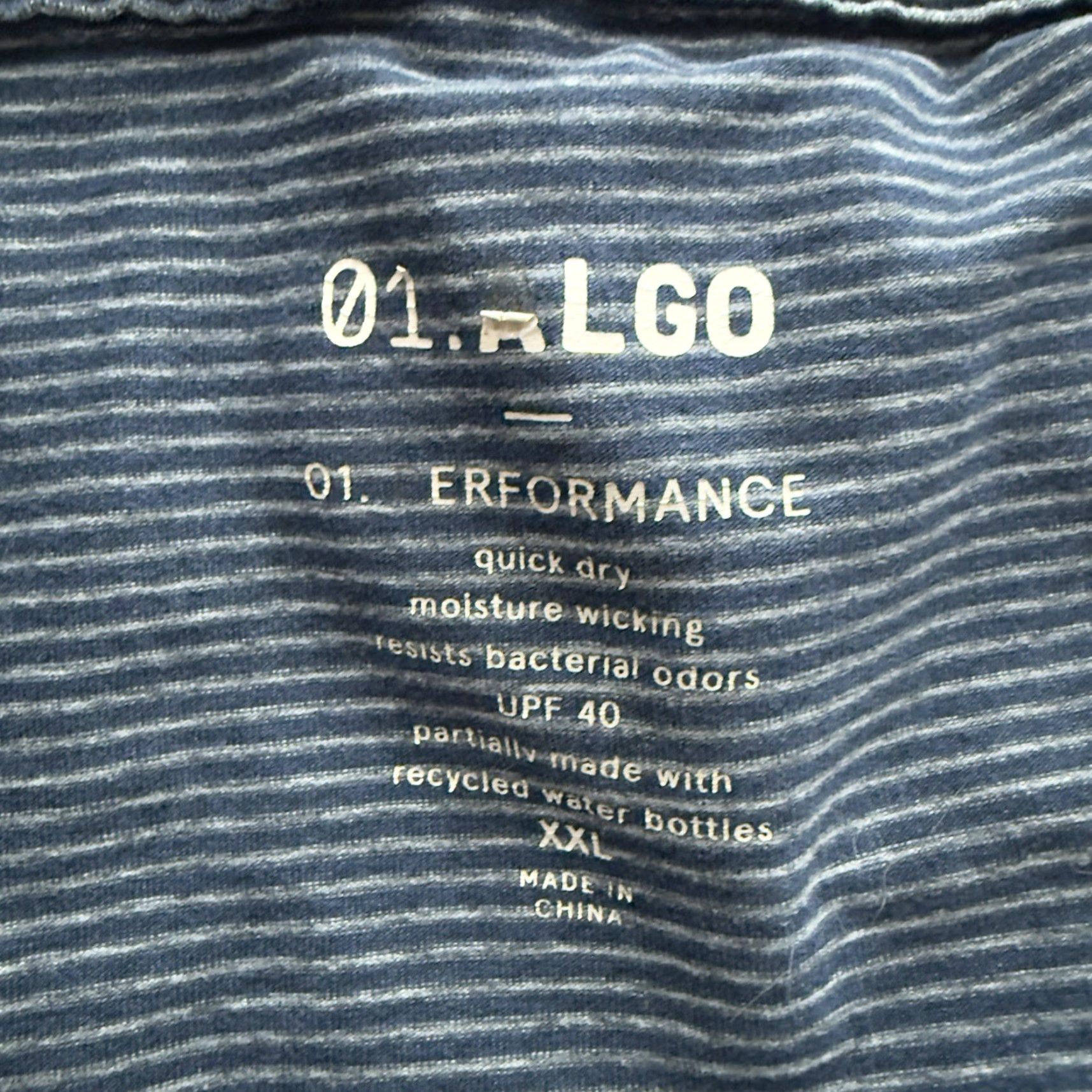 Vintage 01.Algo Performance Polo Shirt Mens 2XL Athletic Blue Shirt Size US XXL / EU 58 / 5 - 4 Thumbnail