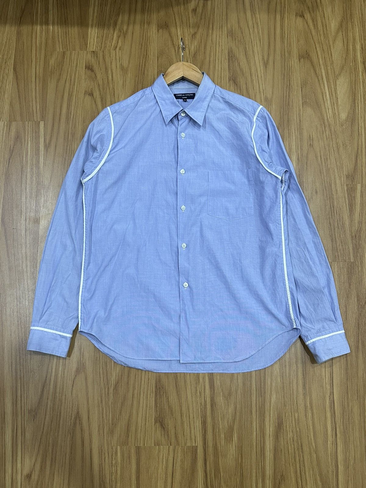 Comme des Garcons Cdg Homme White Lining L/S Shirt Size US M / EU 48-50 / 2 - 5 Thumbnail