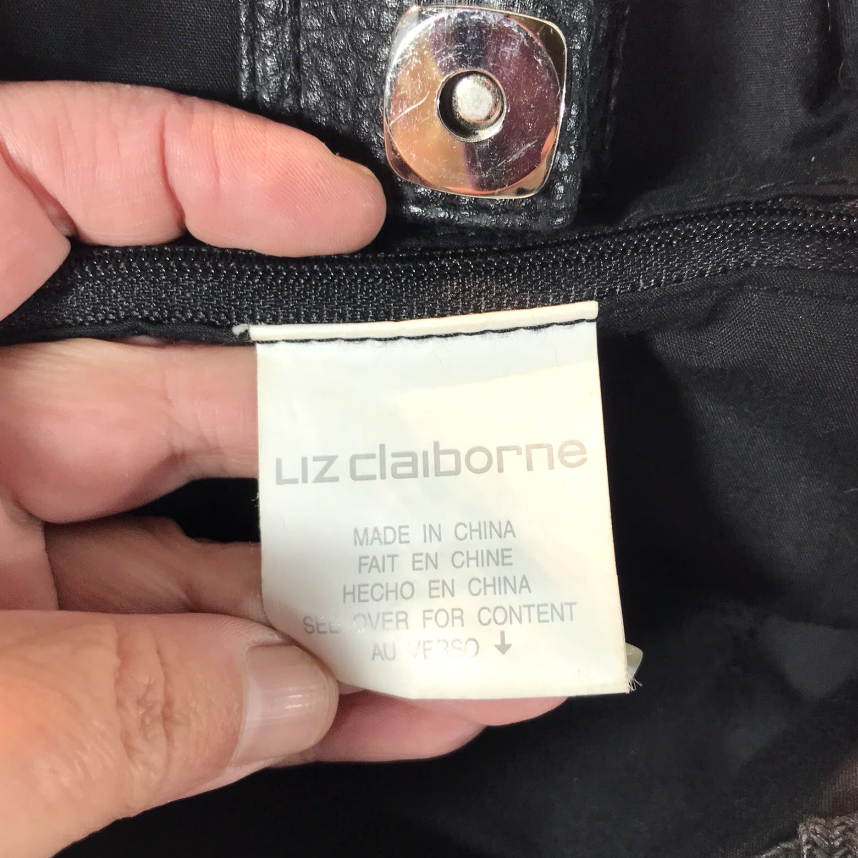 Liz Claiborne Liz Claiborne Medium Black Braided Satchel Bag for Women - Business Casual Travel Size ONE SIZE - 6 Thumbnail