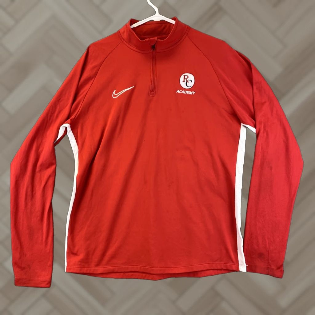 Nike Nike Dri-Fit 1/4 Zip Long Sleeve Pullover Red Men's Size Large / 57-9 RC Size US L / EU 52-54 / 3 - 1 Thumbnail