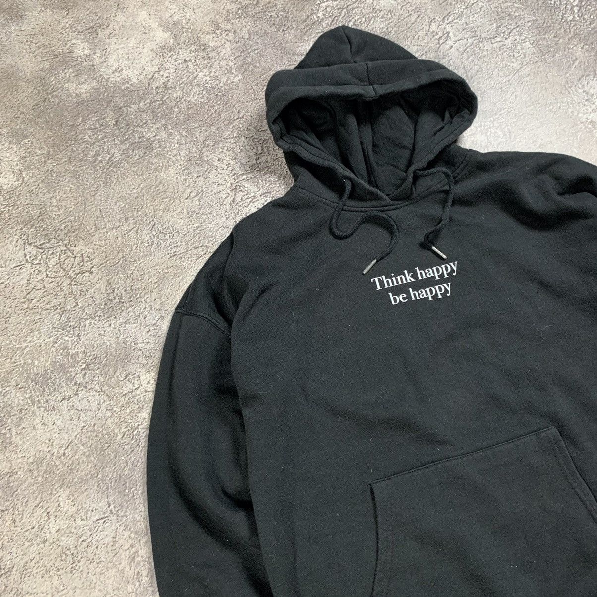 Vintage Vintage Y2K Graphic Hoodie Think Happy Be Happy Streetwear M Size US M / EU 48-50 / 2 - 2 Thumbnail