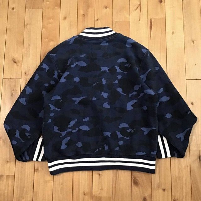 Bape × Nigo BAPE Blue camo sweat varsity jacket a bathing ape NIGO Size US M / EU 48-50 / 2 - 3 Thumbnail