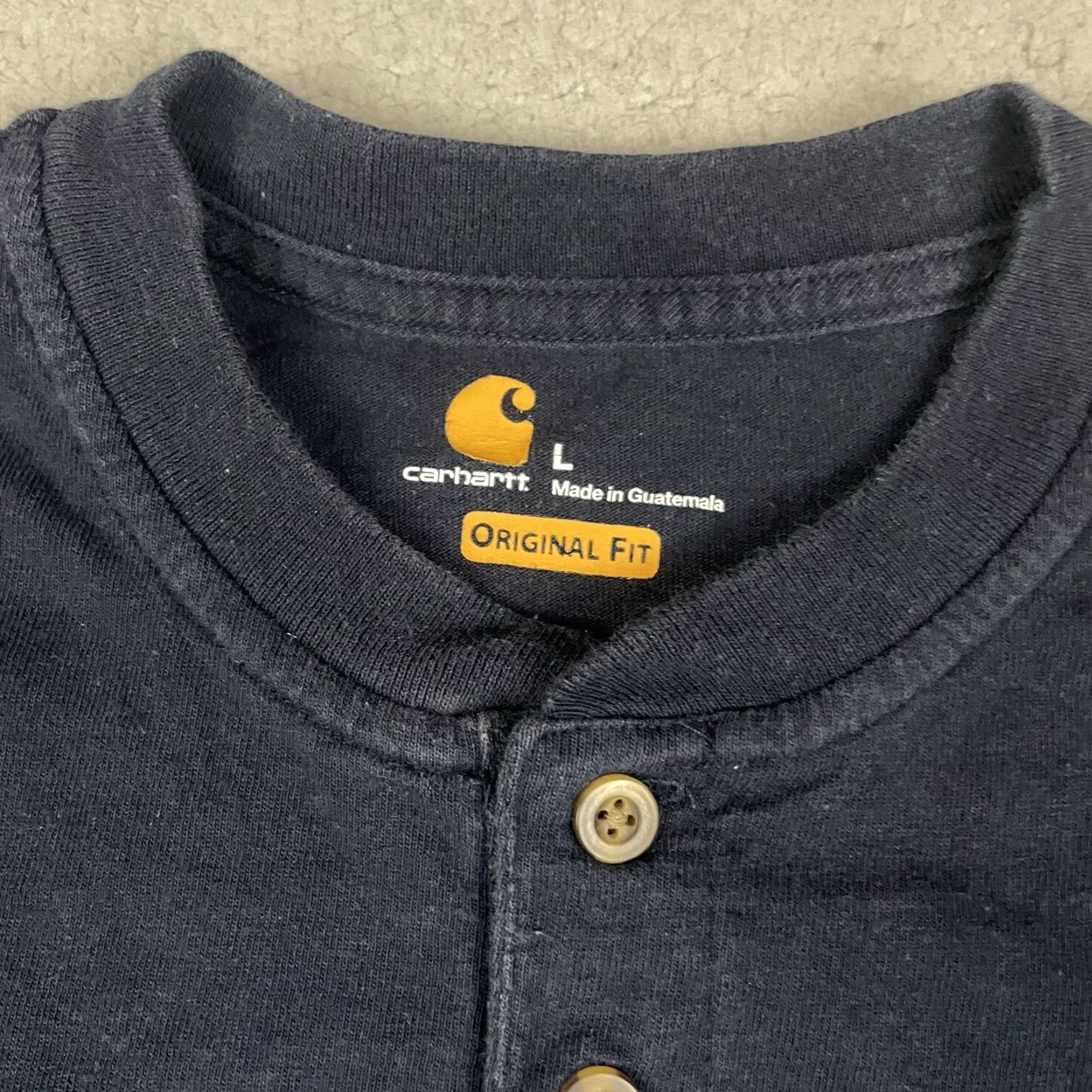 Carhartt Carhartt T Shirt Adult L Blue Short Sleeve Button Up Pocket Logo Distressed 90s Classic Dad Hipster Basic All Seasons One Pocket Tee Men Mens Size US L / EU 52-54 / 3 - 4 Thumbnail