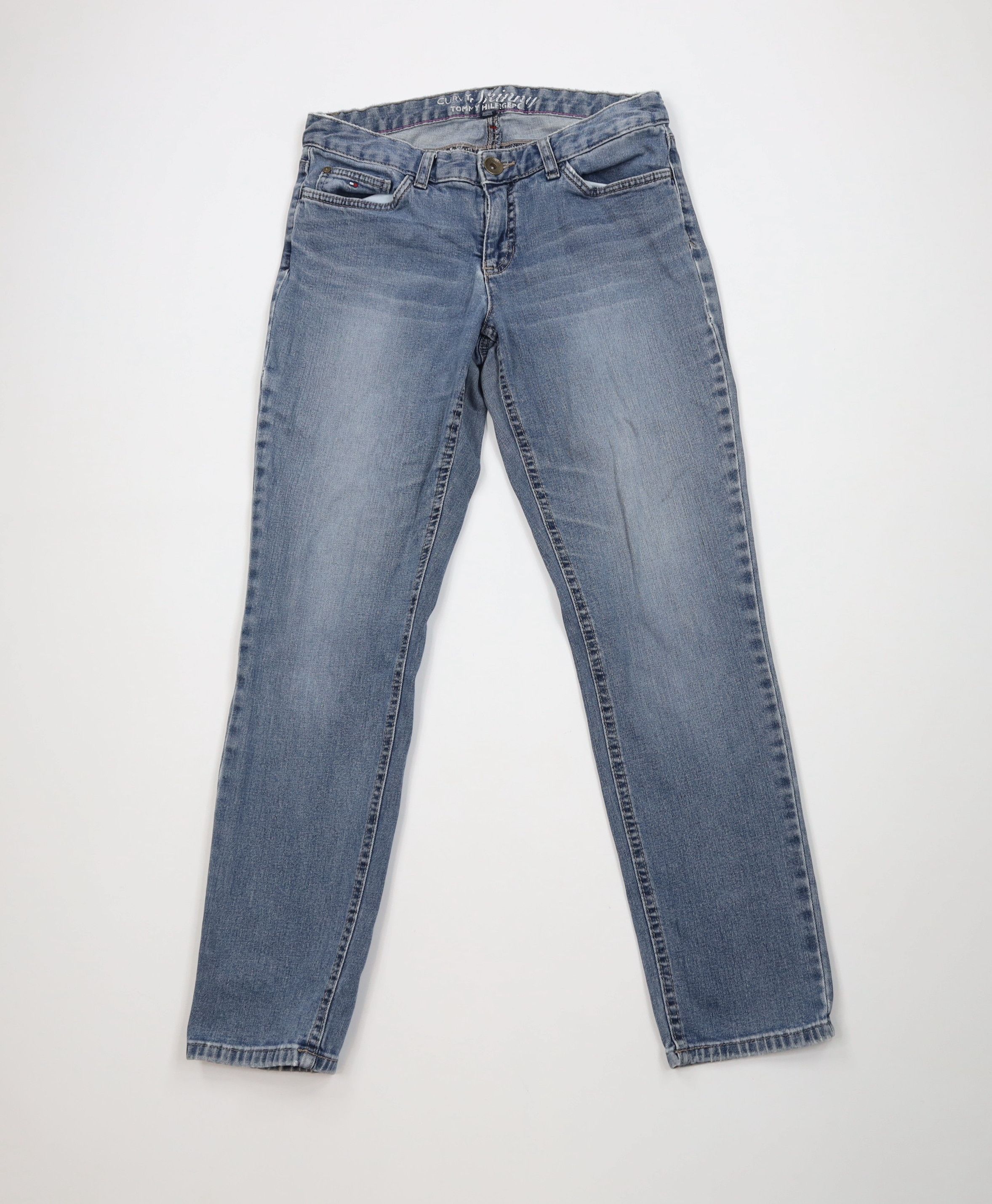 Tommy Hilfiger Vintage Y2K Tommy Hilfiger Curvy Skinny Leg Jeans Blue Size 28" / US 6 / IT 42 - 1 Thumbnail