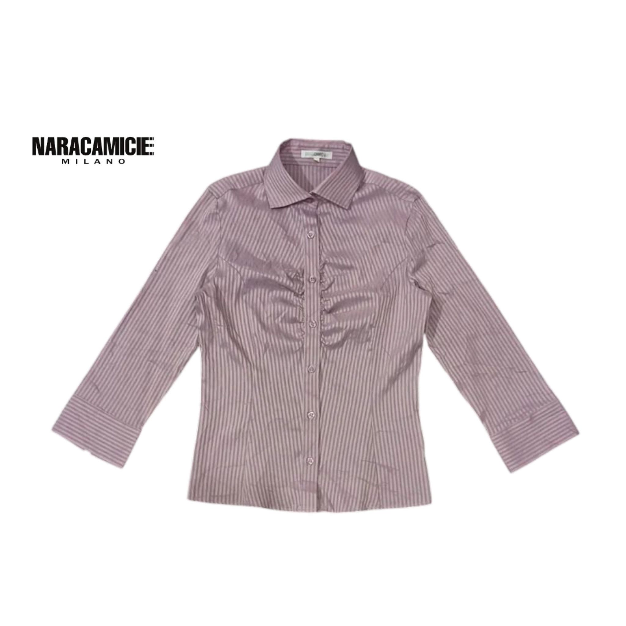 Japanese Brand Vintage Y2K Naracamicie Long Sleeve Shirt Made in Romania Size M / US 6-8 / IT 42-44 - 2 Thumbnail