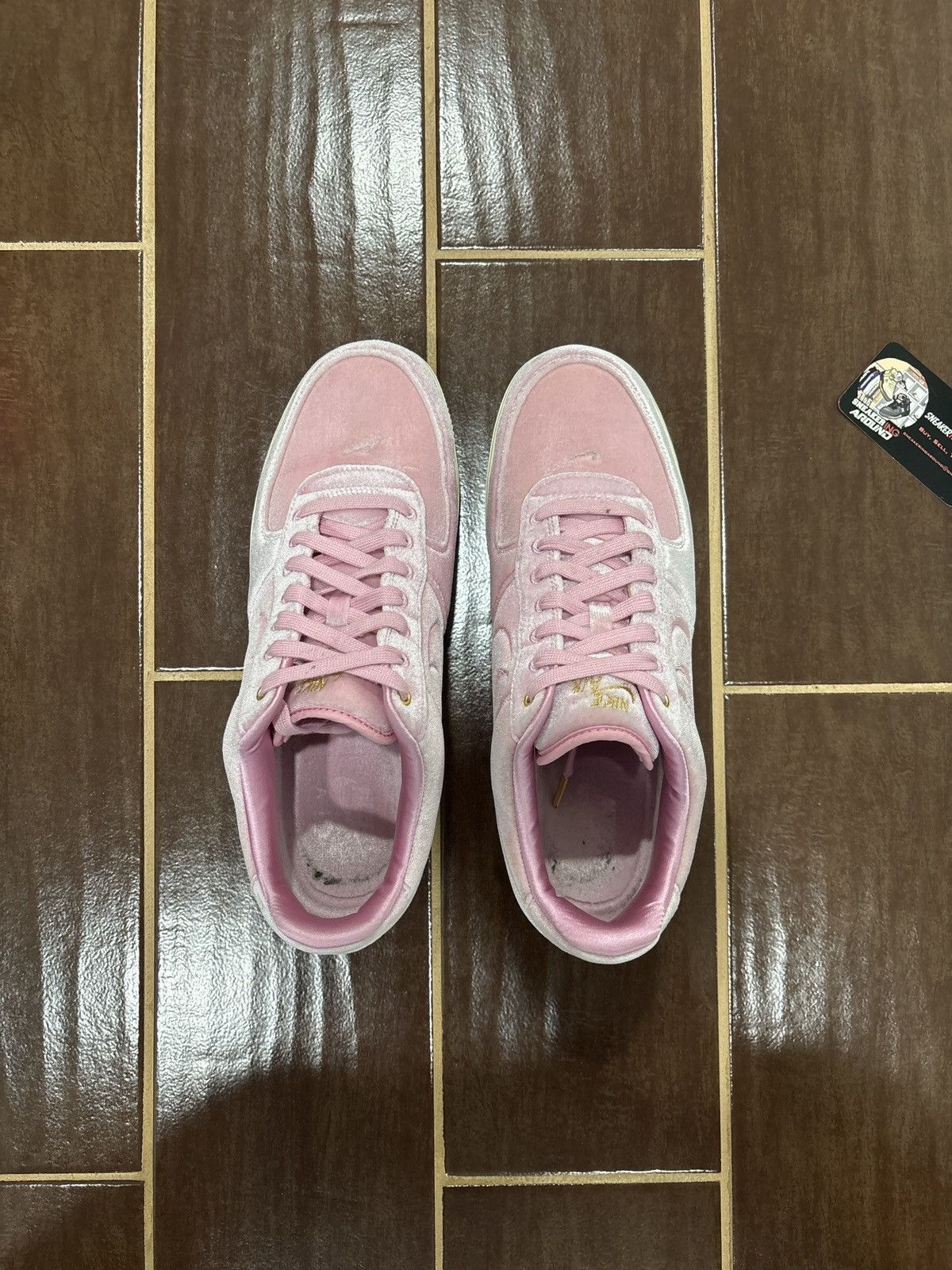 Nike LIGHT WEAR Air Force 1 Low Velour Pink Rise Size 10.5 Size US 10.5 / EU 43-44 - 4 Thumbnail