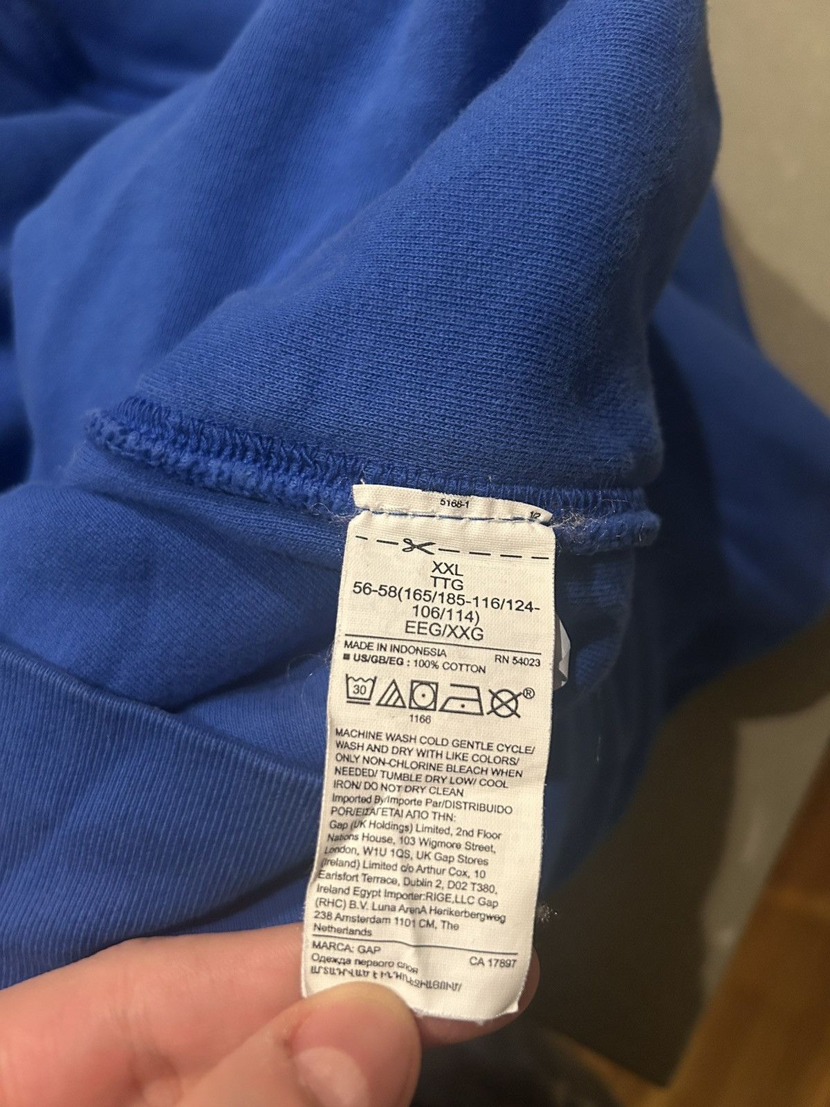 Gap × Yeezy Yeezy Gap Hoodie Blue Size US XXL / EU 58 / 5 - 4 Thumbnail