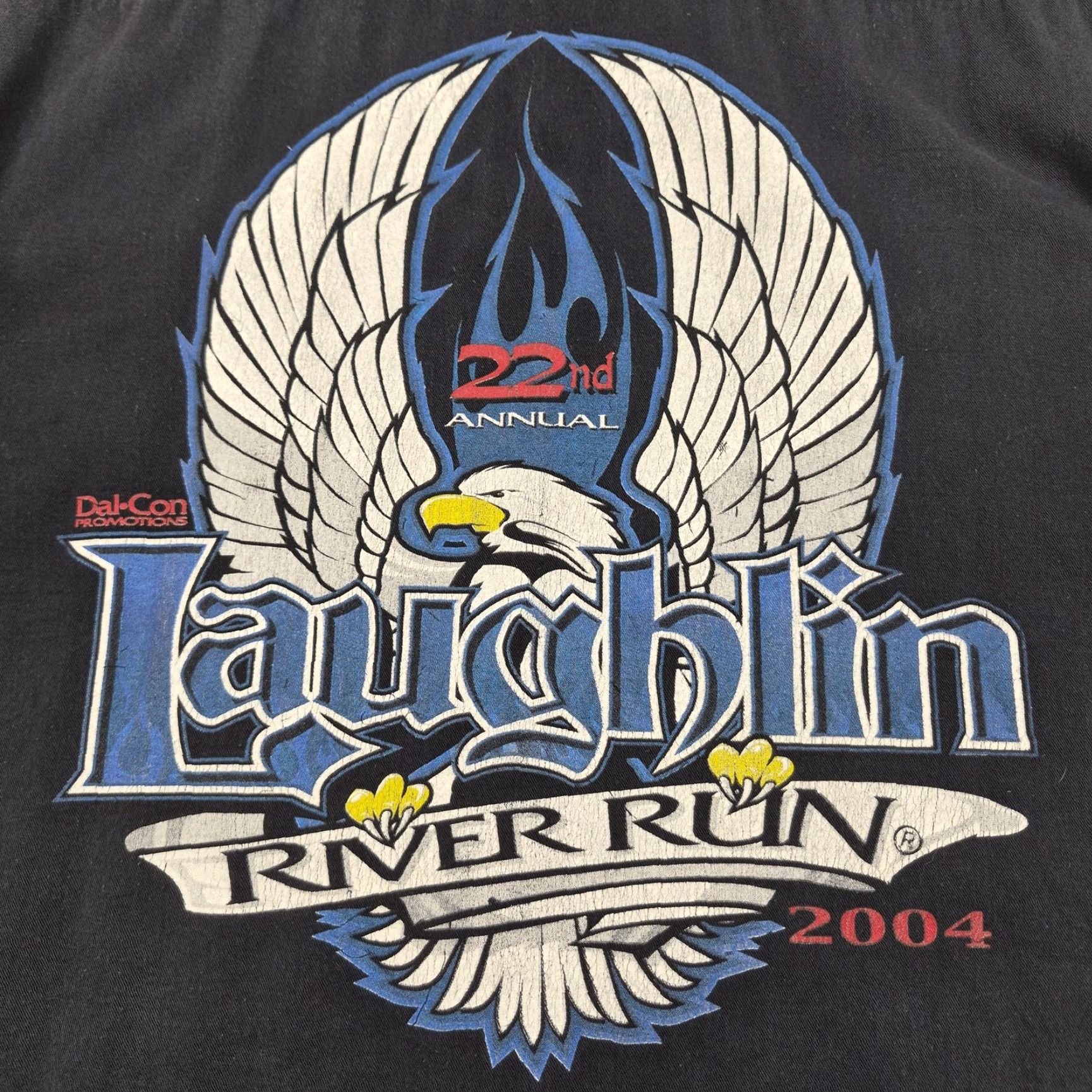 Vintage VINTAGE Laughlin River Run Shirt Mens Large Black Denim Sleeveless Eagle 2004 Size US L / EU 52-54 / 3 - 3 Thumbnail