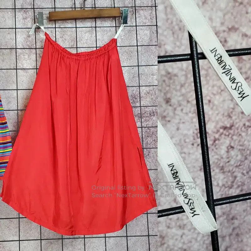 Yves Saint Laurent Yves Saint Laurent Striped Midi Skirt for Women . Size 28" / US 6 / IT 42 - 7 Thumbnail