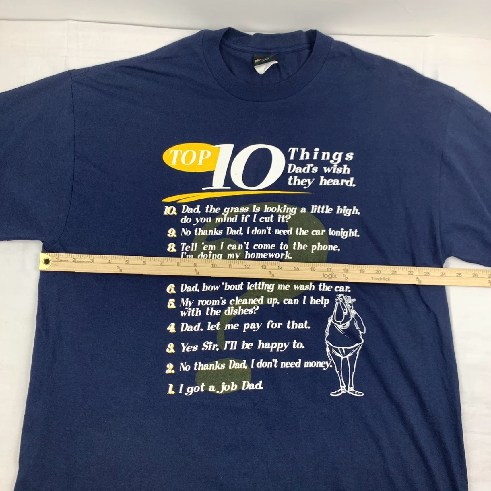 Vintage VINTAGE Dad T Shirt Adult XL Blue Top 10 Things Dads Want To Hear Graphic Tee Mens XL Blue 90s Y2K Size US XL / EU 56 / 4 - 7 Thumbnail