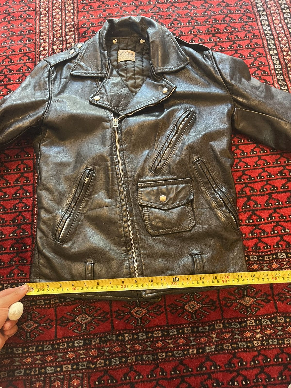 Vintage Vintage 50’s cropped leather moto biker jacket Size US S / EU 44-46 / 1 - 21 Thumbnail