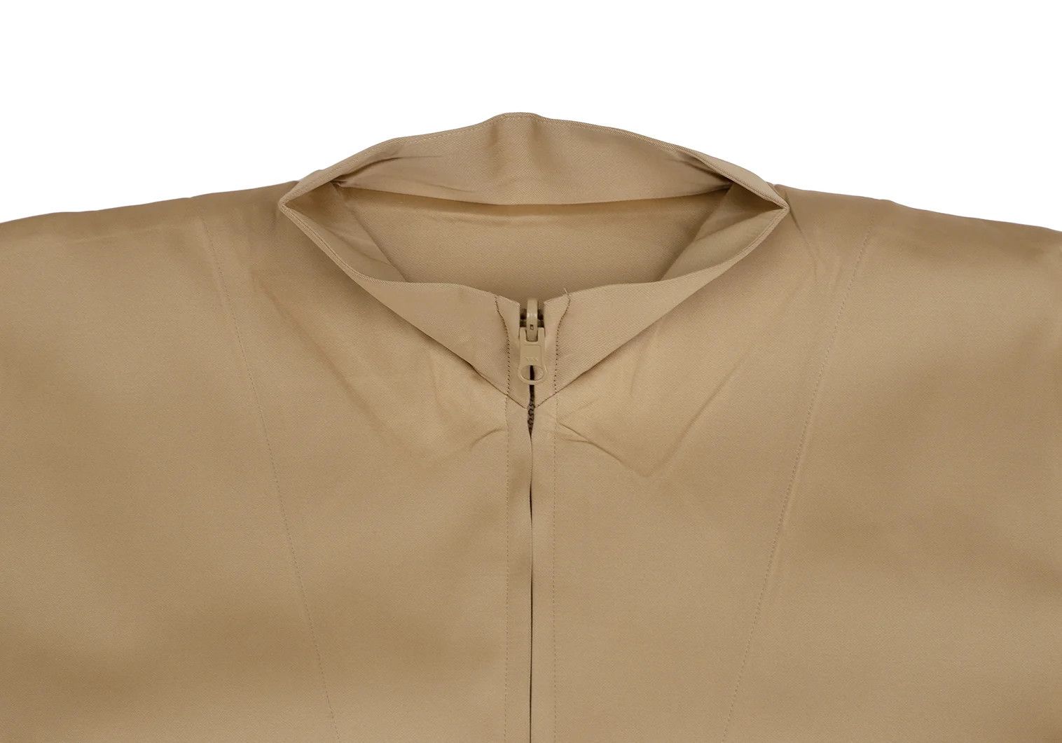 Issey Miyake Satin Zip-Up Packable Jacket in Beige Size US L / EU 52-54 / 3 - 3 Thumbnail