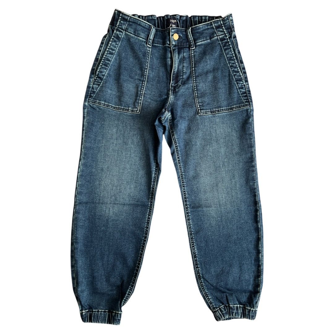 J.Crew J.CREW Blue Wash Denim Utility Jogger Pant, US28P Size 28" / US 6 / IT 42 - 1 Thumbnail