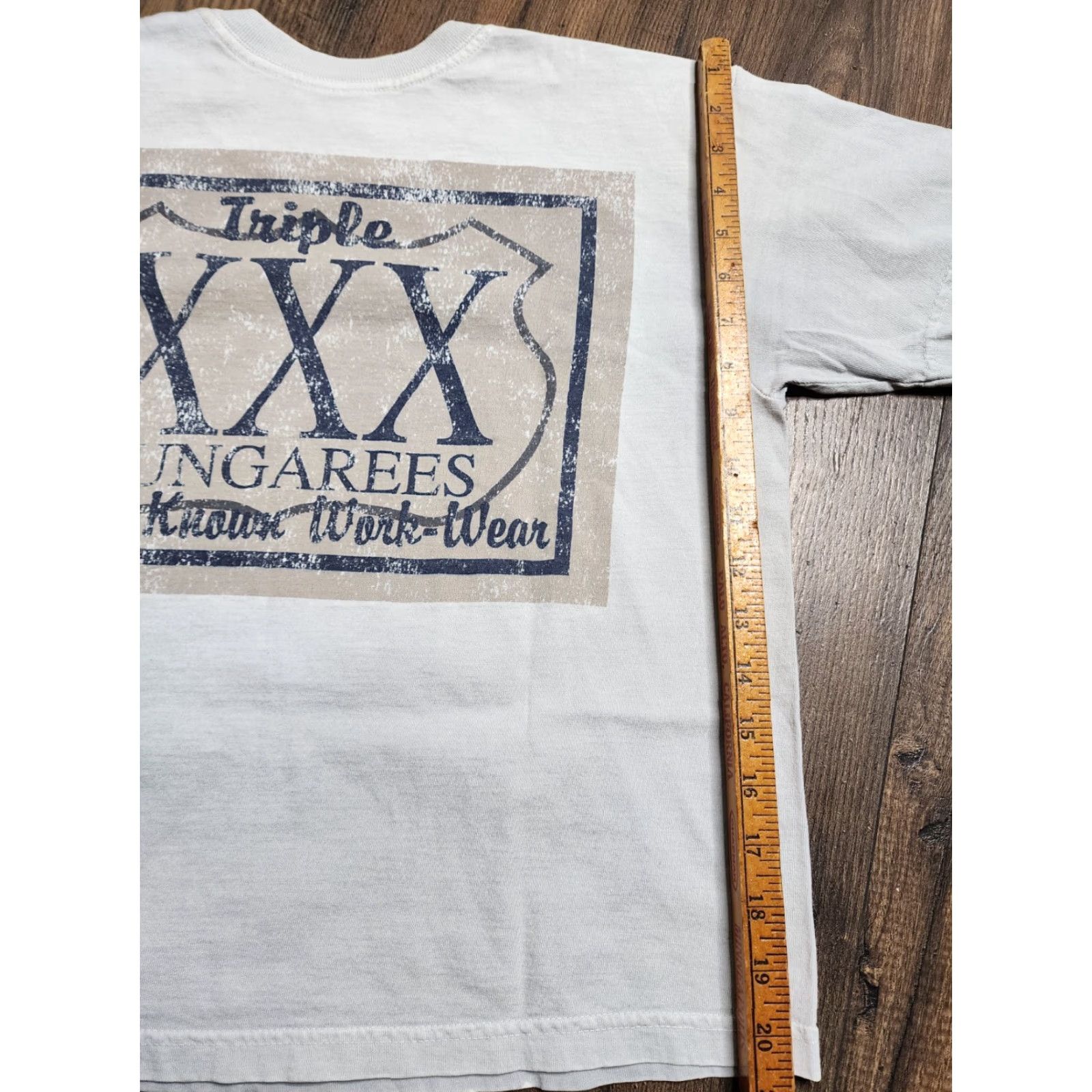 Vintage VINTAGE Triple X Women’s T-Shirt Cropped Short Sleeve Blue Cotton Oversized 90s Distressed Size ONE SIZE - 3 Thumbnail