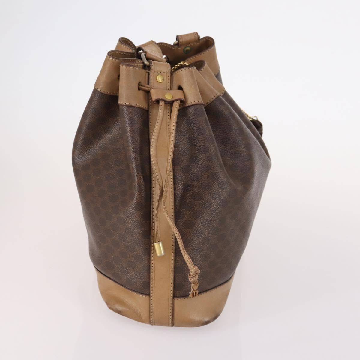 Celine CELINE Macadam Canvas Shoulder Bag Pvc Leather Brown Size ONE SIZE - 5 Thumbnail