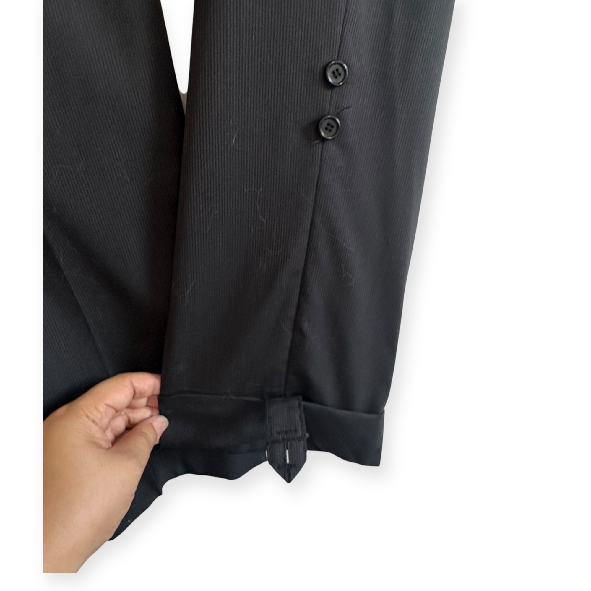 Prada Prada 2006 Wool Pants with Strap & Button Detail – IT 46 Size 32" / US 10 / IT 46 - 11 Thumbnail