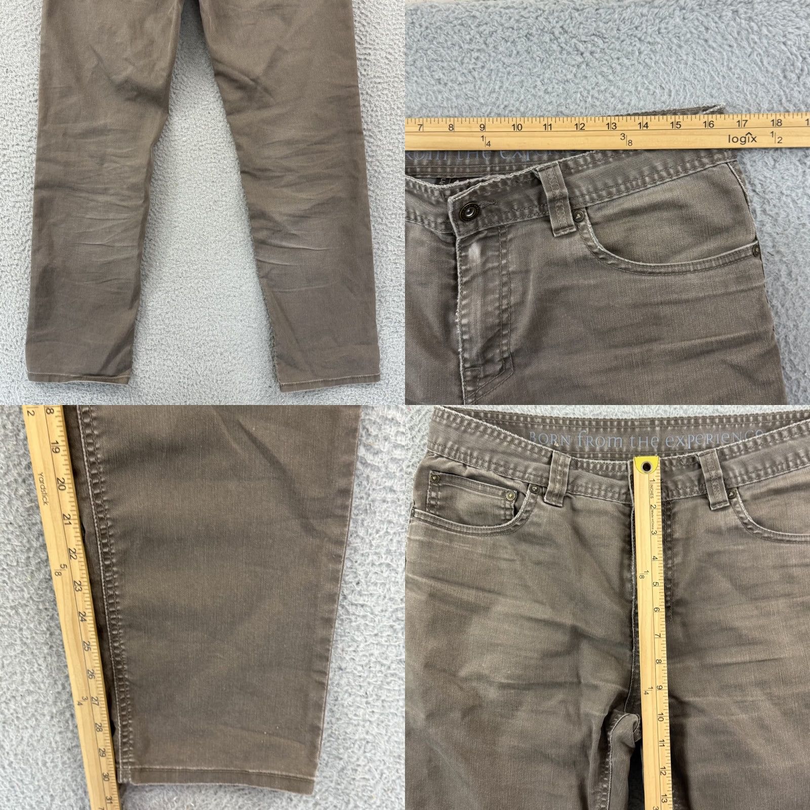 Prana prAna Jeans Mens 32x30 Brown Bridger Slim Fit Straight Stretch Hiking Outdoor Size US 32 / EU 48 - 8 Thumbnail