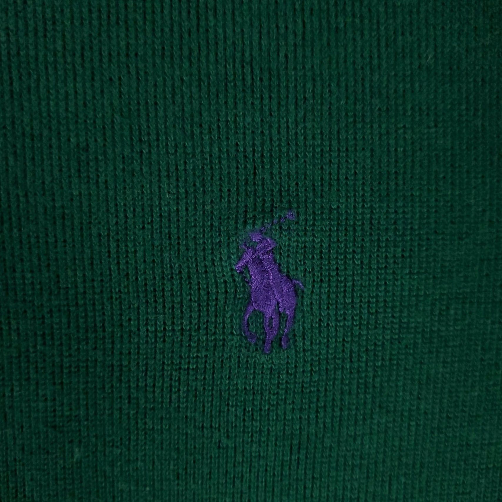 Ralph Lauren Ralph Lauren Sweater Mens XL Green Pullover 1/4 Zip Logo Solid Knit Size US XL / EU 56 / 4 - 3 Thumbnail
