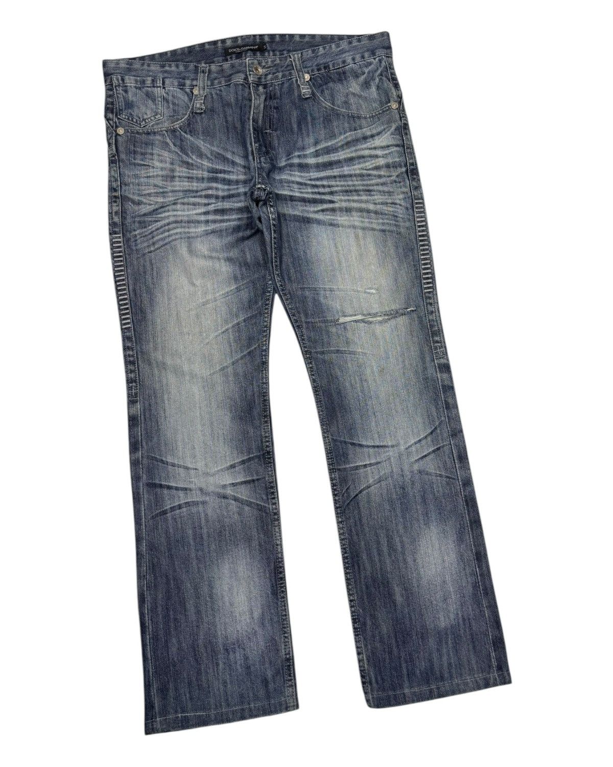 Dior Claw Mark Dolce & Gabbana Distressed Denim Jeans Size US 40 / EU 56 - 3 Thumbnail