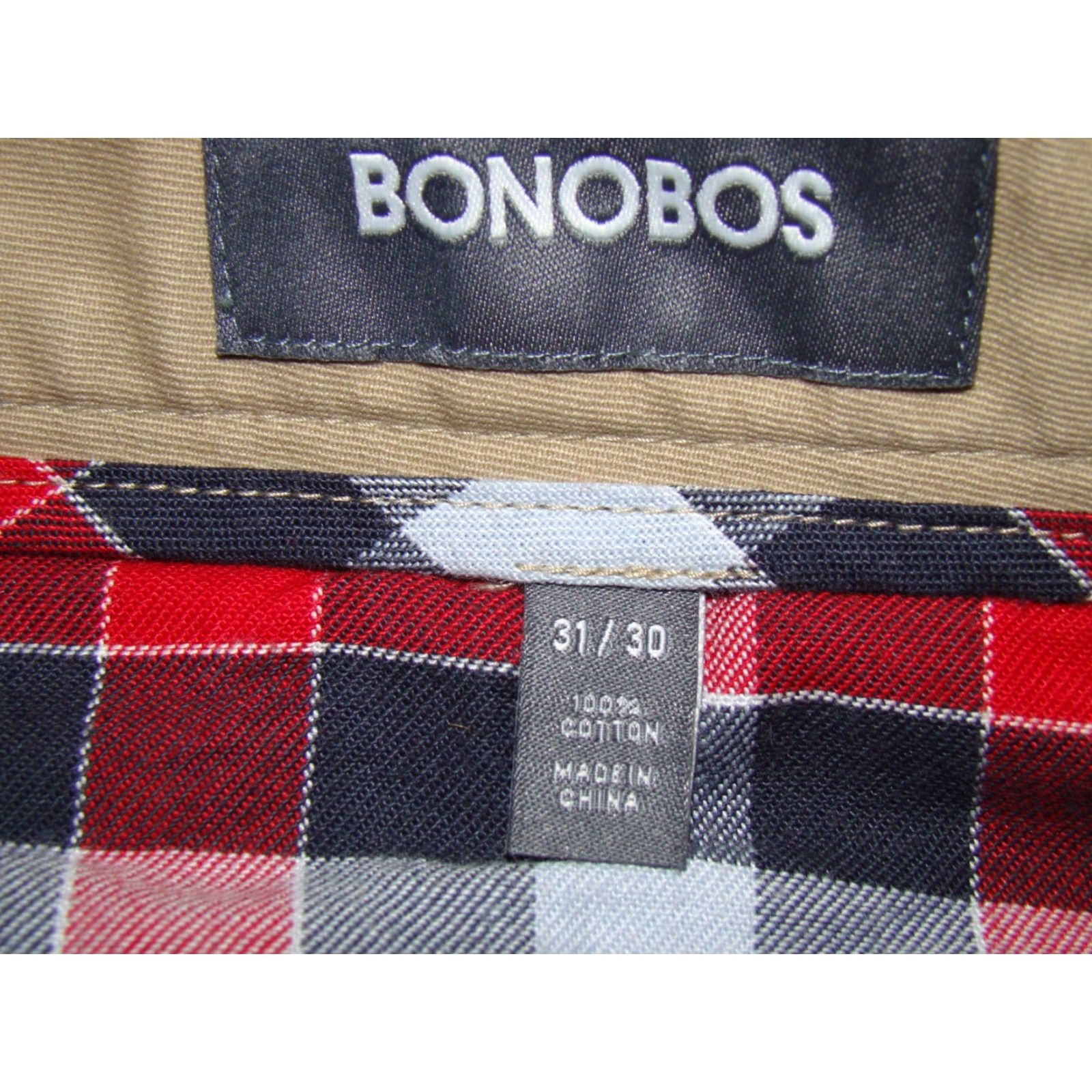 Bonobos Bonobos Straight Mens Size 31x30 Cotton Khaki Pants Shirt? Size US 31 - 4 Thumbnail
