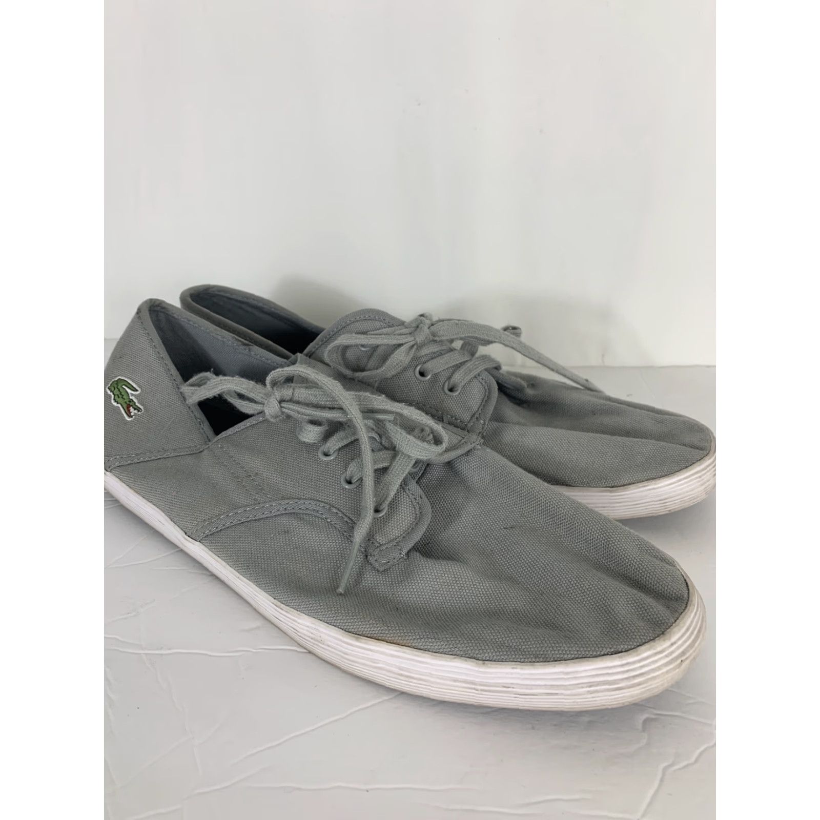 Lacoste Lacoste Andover Par Trainers Shoes Low Top Men Canvas Grey Blue 12 US 11 UK EUR 46 Size US L / EU 52-54 / 3 - 2 Thumbnail
