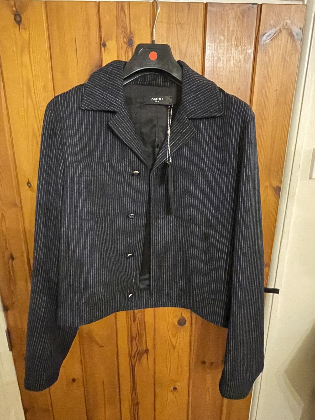 Amiri AMIRI PINSTRIPE CADET JACKET MIDNIGHT BLUE NEW SEASON. Size US S / EU 44-46 / 1 - 3 Thumbnail