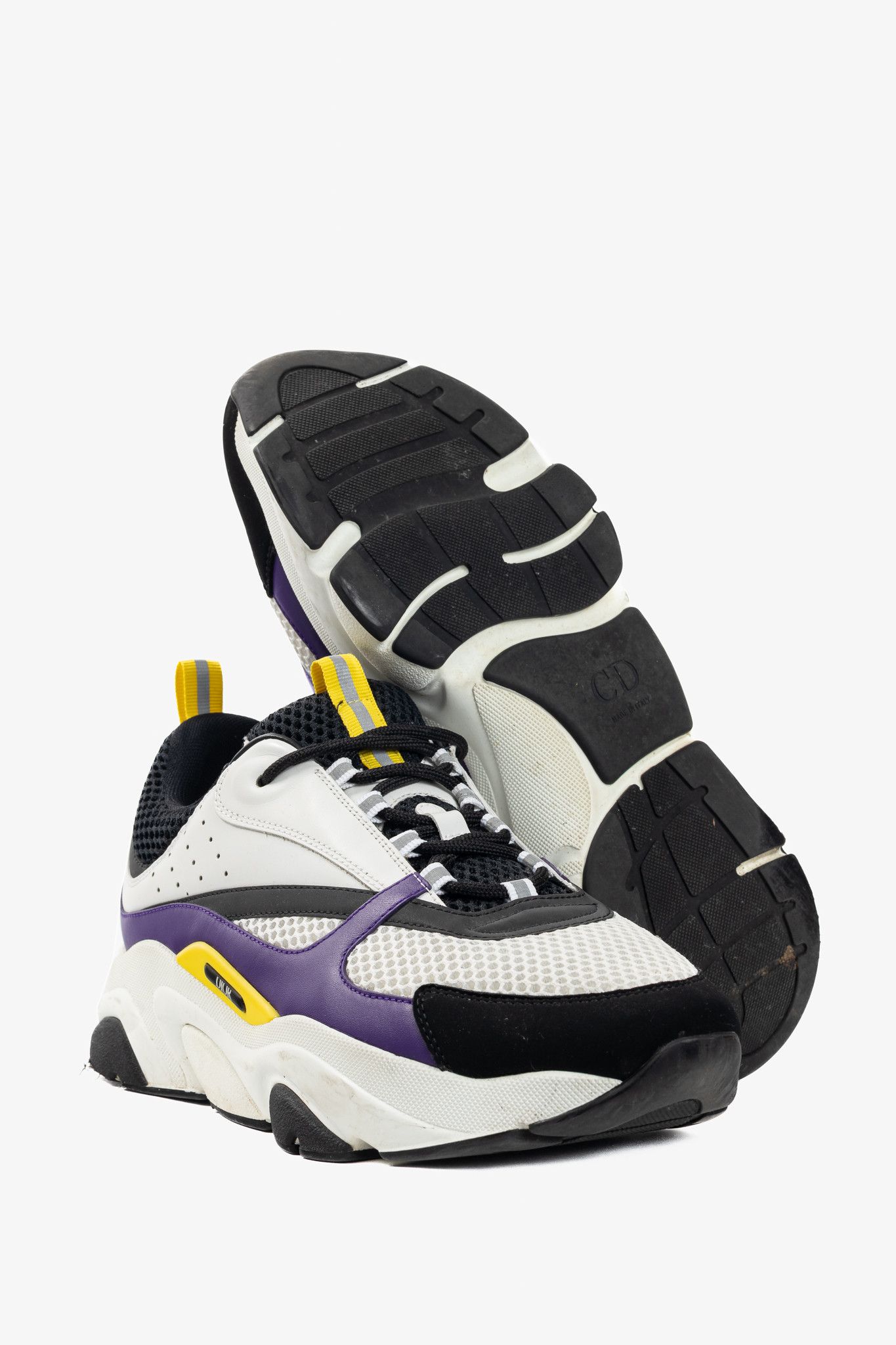 Dior Dior B22 "Violet White" Leather & Mesh Lace-Up Sneakers Size US 11 / EU 44 - 4 Thumbnail