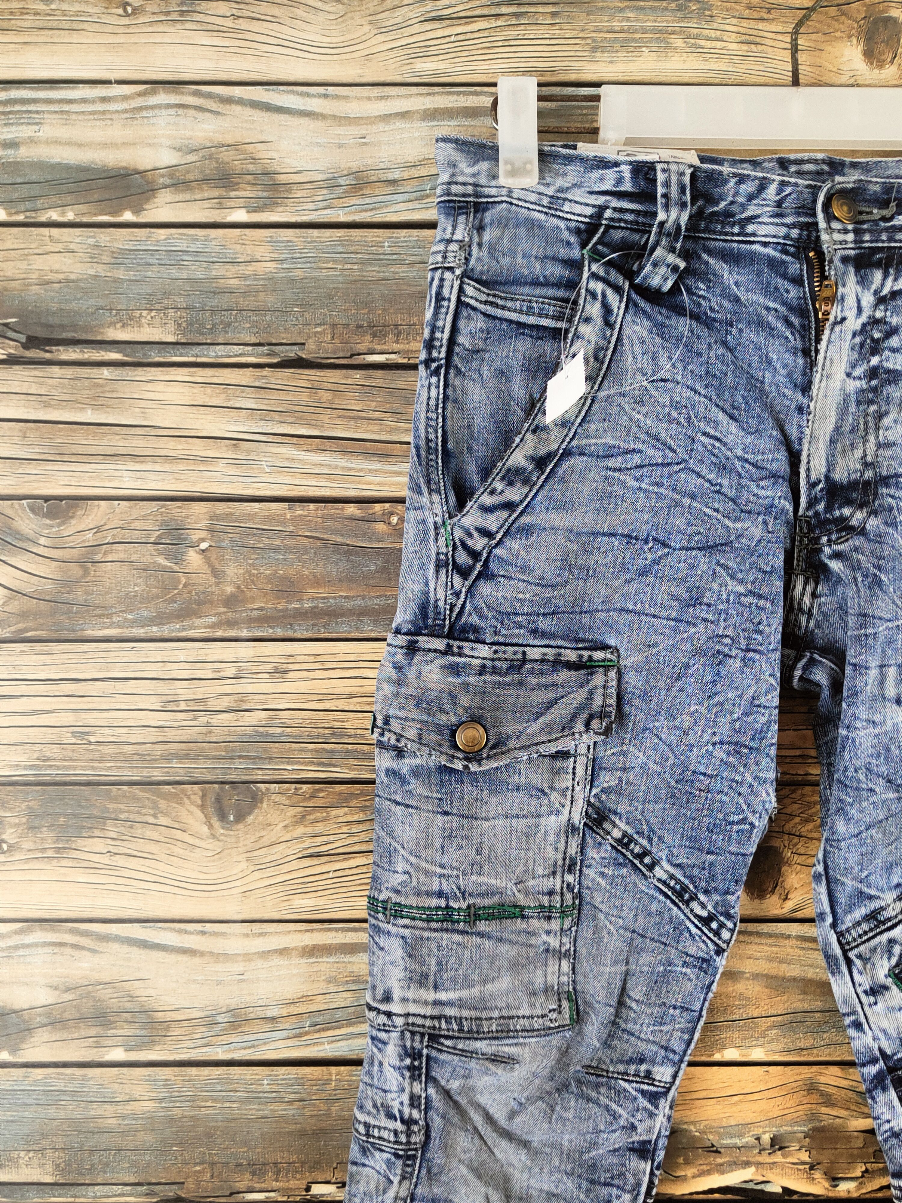 Japanese Brand D Torachi Blue Distressed Ripped Jeans #S2914 Size US 28 / EU 44 - 3 Thumbnail