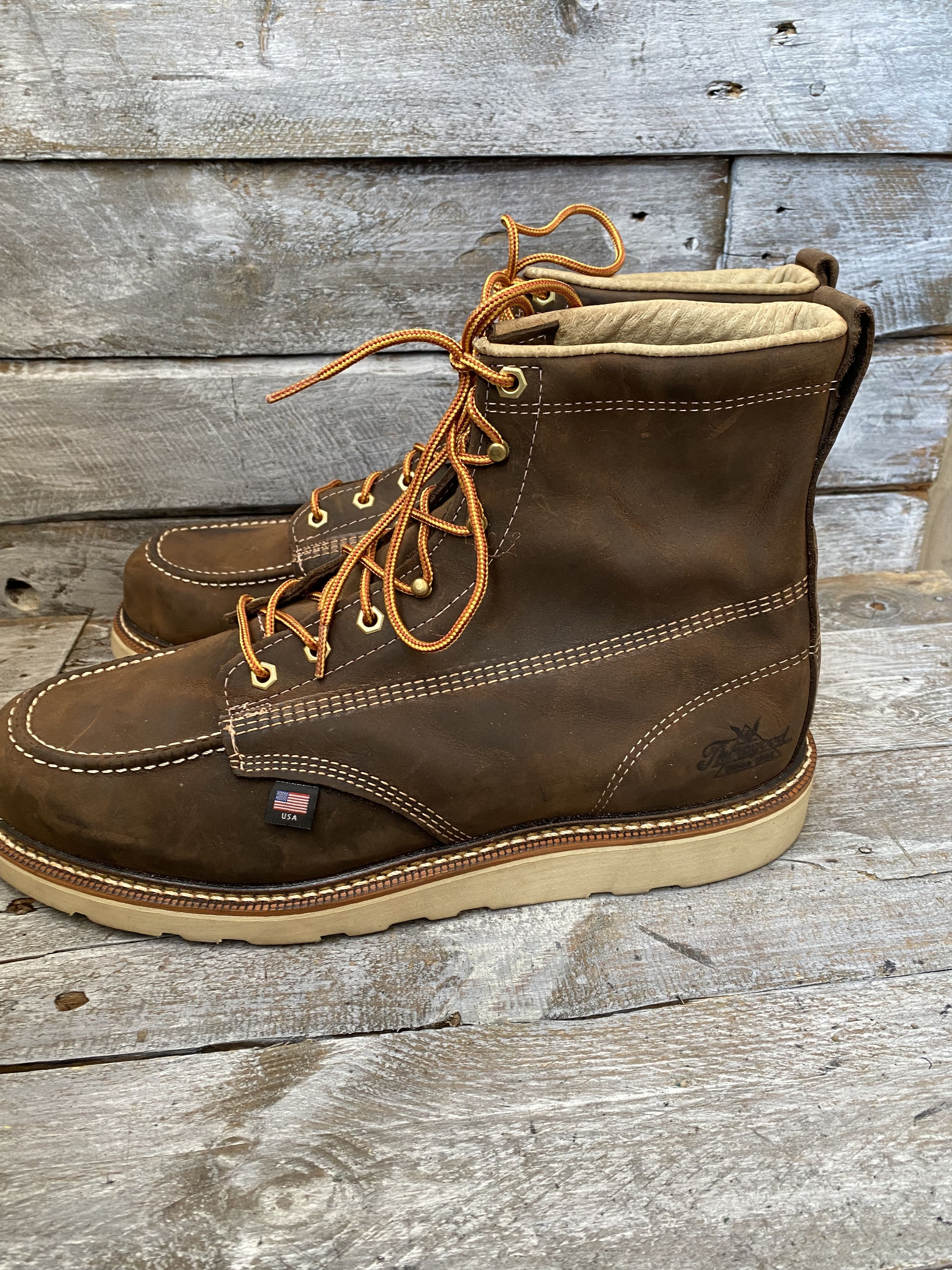 Thorogood Thorogood dark brown work boots soft toe Size US 14 / EU 47 - 7 Thumbnail