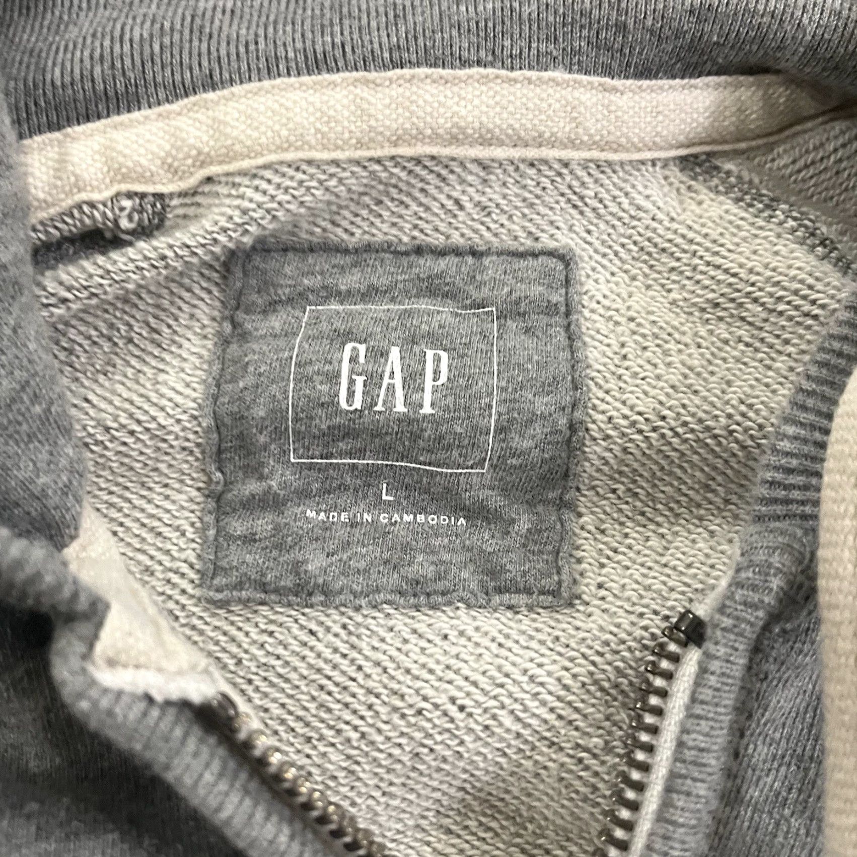Gap GAP Sweatshirt Hoodie Mens Large Gray Full Zip Surf Local Fleece Long Sleeve Size US L / EU 52-54 / 3 - 4 Thumbnail