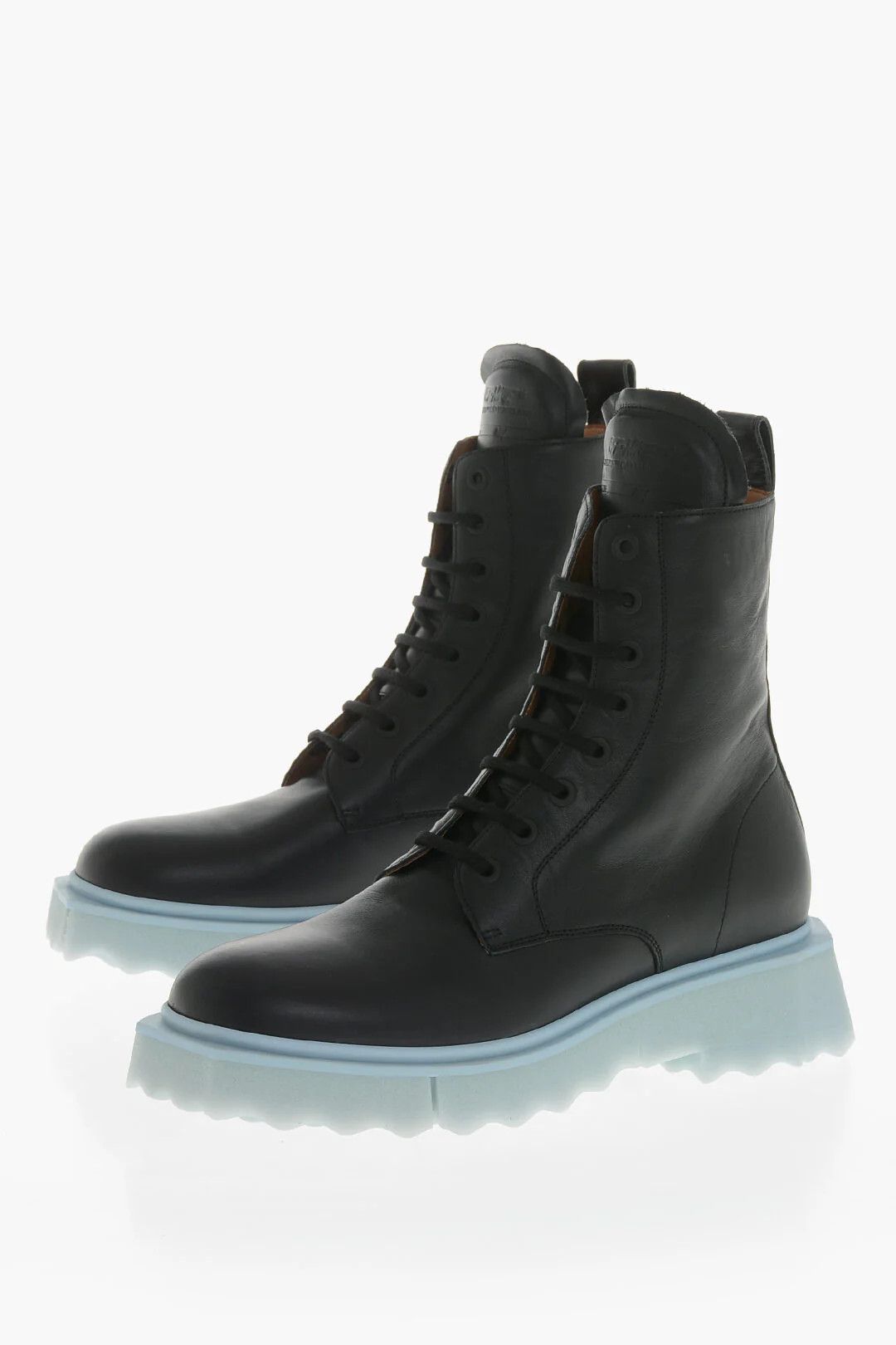 Off-White og1mm0426 Leather Combat Boots in Black Size US 11 / EU 44 - 3 Thumbnail