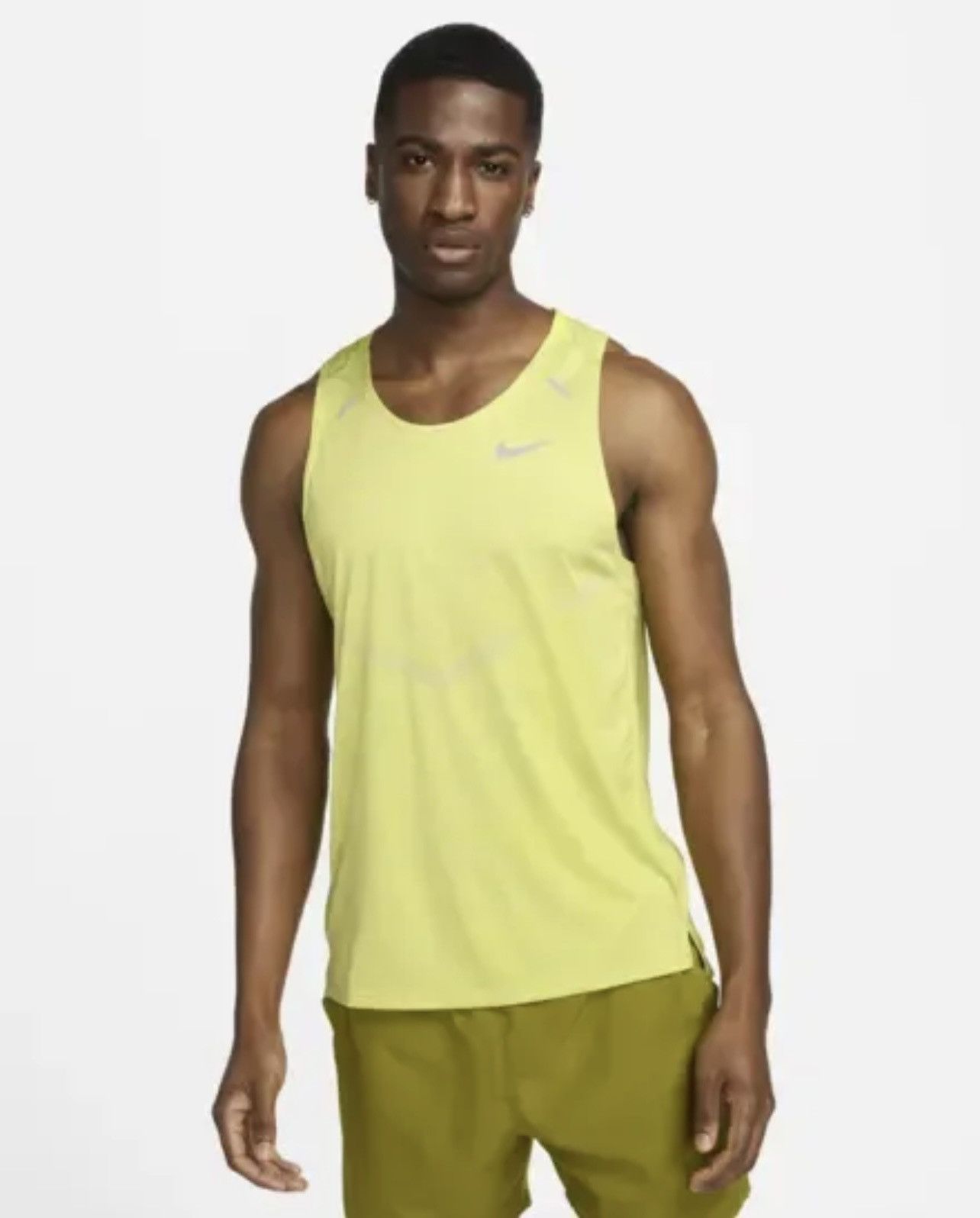 Nike Nike Running Rise 365 Tank Top Bright Cactus Size US XL / EU 56 / 4 - 1 Thumbnail