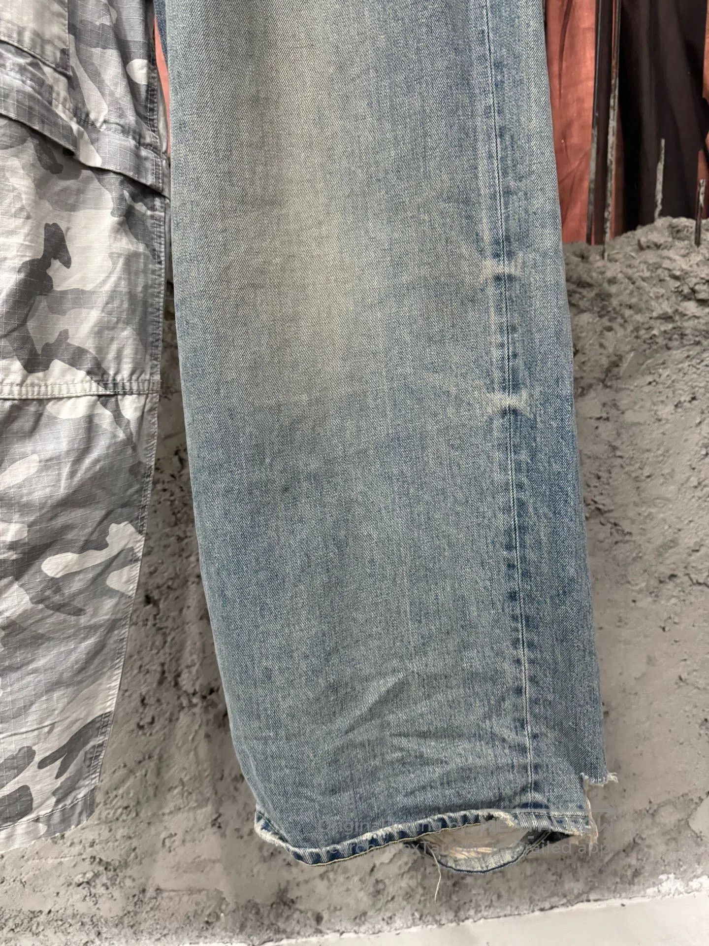 Balenciaga Balenciaga Camo Patchwork Denim Cargo Pants. Size 22" - 6 Thumbnail