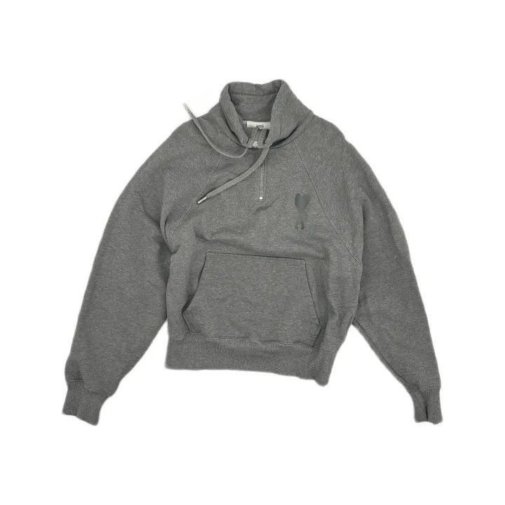 AMI AMIPARIS FW22 Logo Heart Half-Zip Sweatshirt -2507 Size US S / EU 44-46 / 1 - 2 Thumbnail