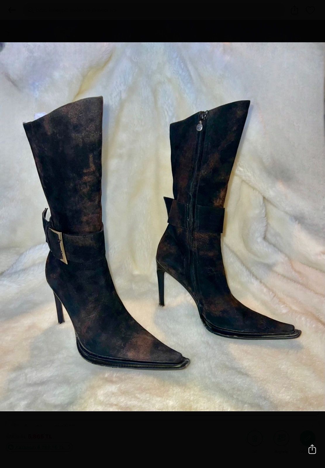Other Gianni bravo pointed toe brown nubuck boots Size US 7 / IT 37 - 1 Thumbnail