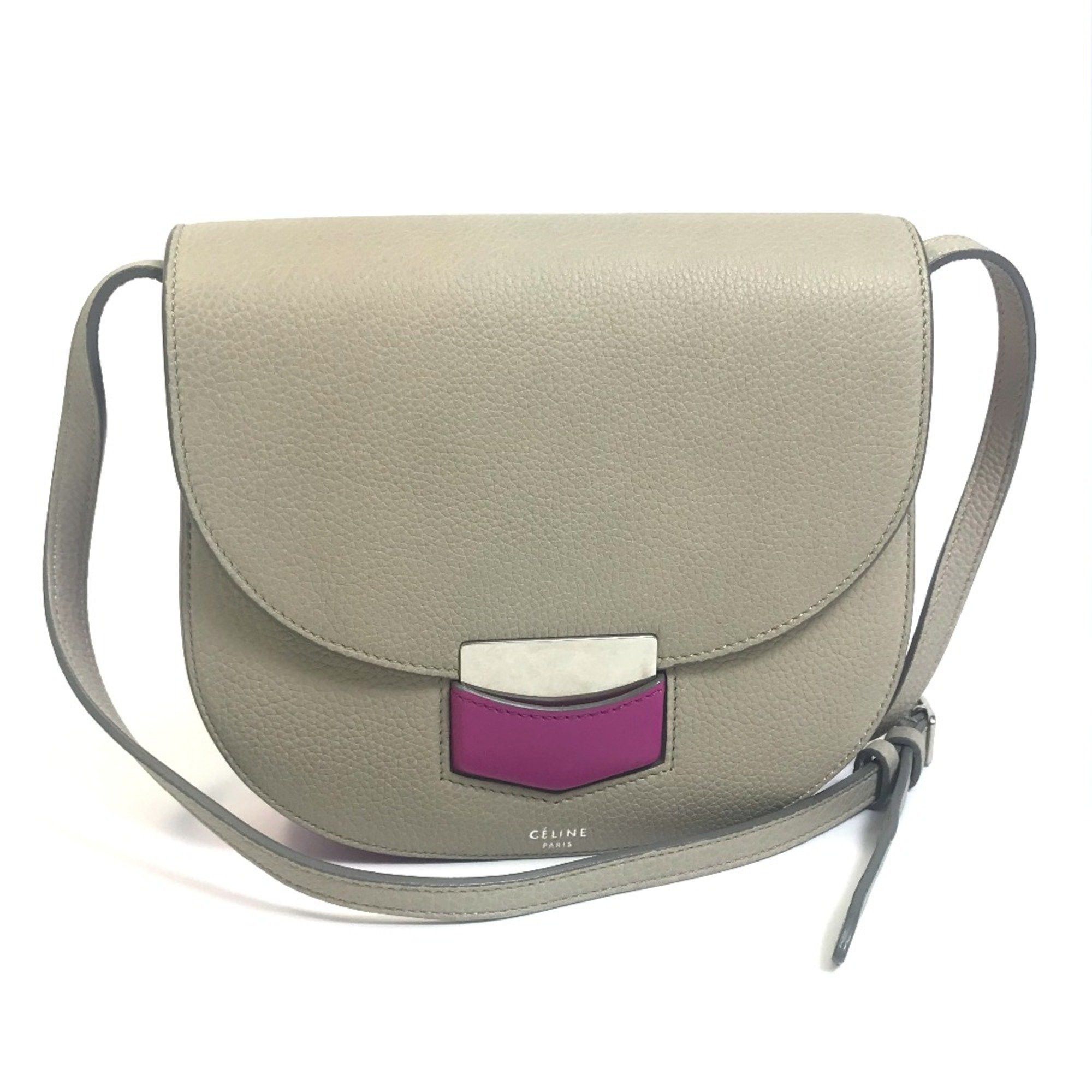 Celine CELINE Bicolor bag Crossbody shawl Shoulder Bag Gray x purple pink Size ONE SIZE - 1 Thumbnail