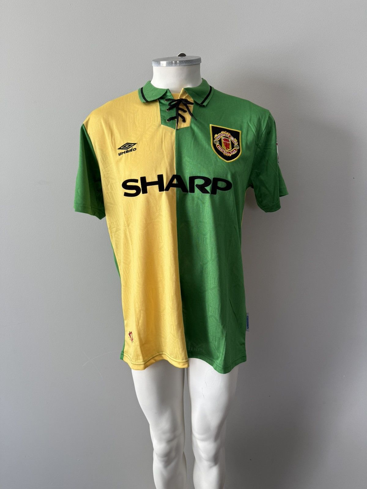 Soccer Jersey Yellow And Green Man Utd Shirt Eric Cantona