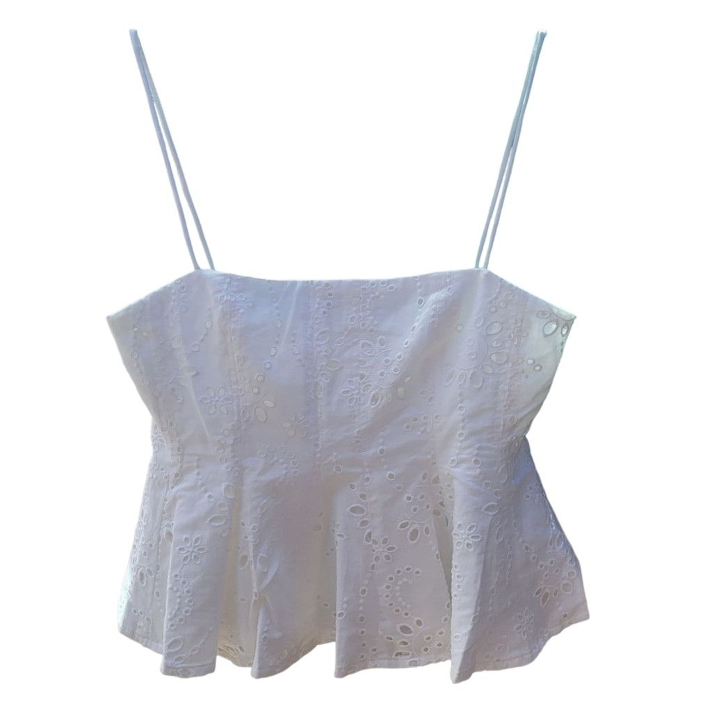 Zara NWT ZARA WOMAN COLLECTION EMBROIDERED GODET TOP Size XS / US 0-2 / IT 36-38 - 5 Thumbnail