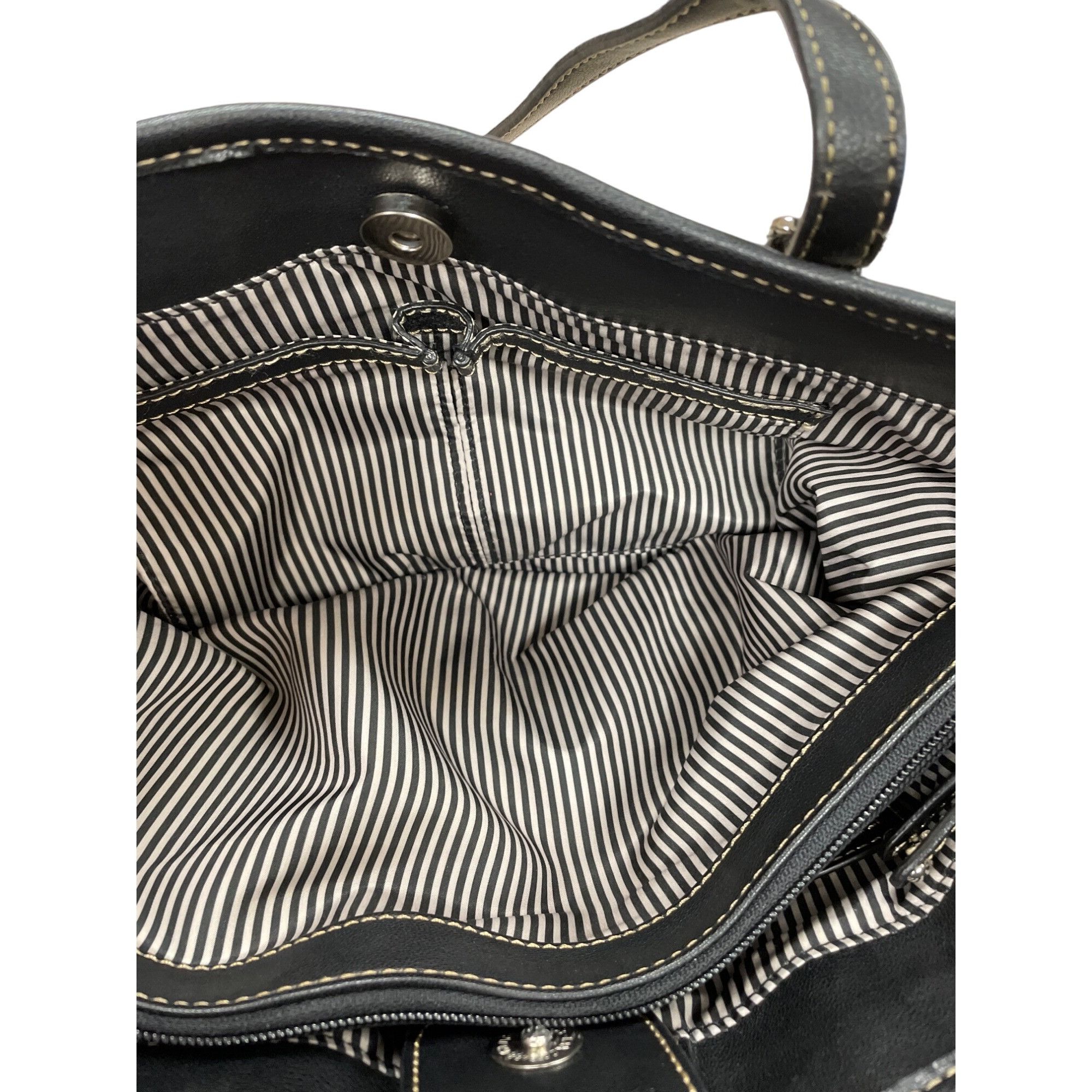 Nine West Nine West Womens Black and White Large Handbag Shoulder Bag Size ONE SIZE - 5 Thumbnail