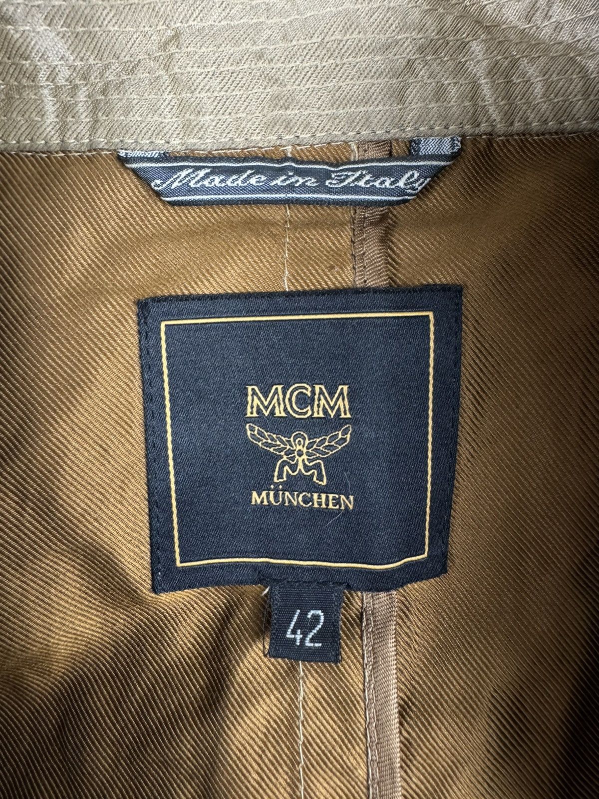 Designer × MCM × Vintage Vintage 90s MCM metal fiber long trench coat with belt Size S / US 4 / IT 40 - 11 Thumbnail