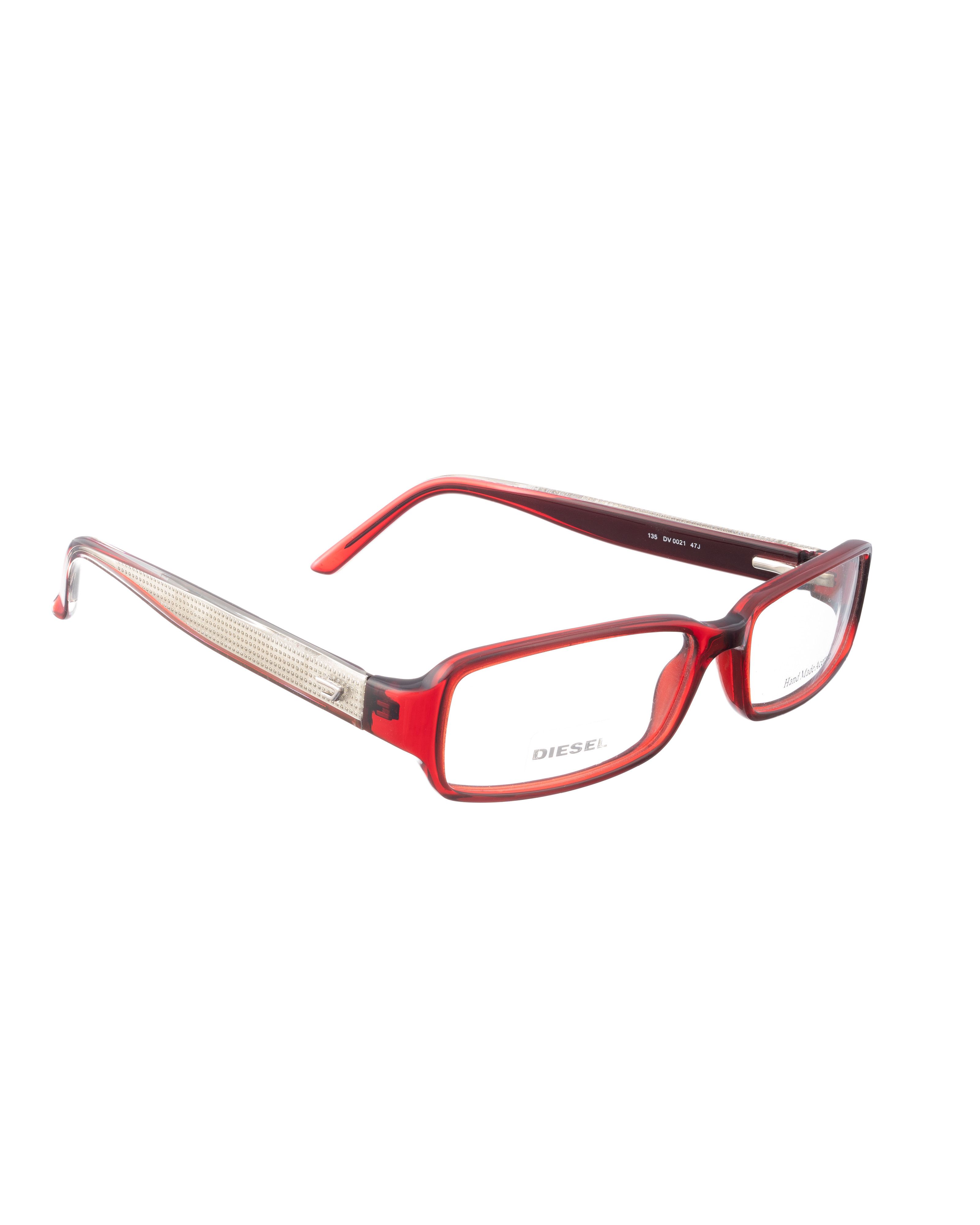 Diesel Diesel 90s Black Burgundy Glasses with Silver Temples Size ONE SIZE - 1 Thumbnail