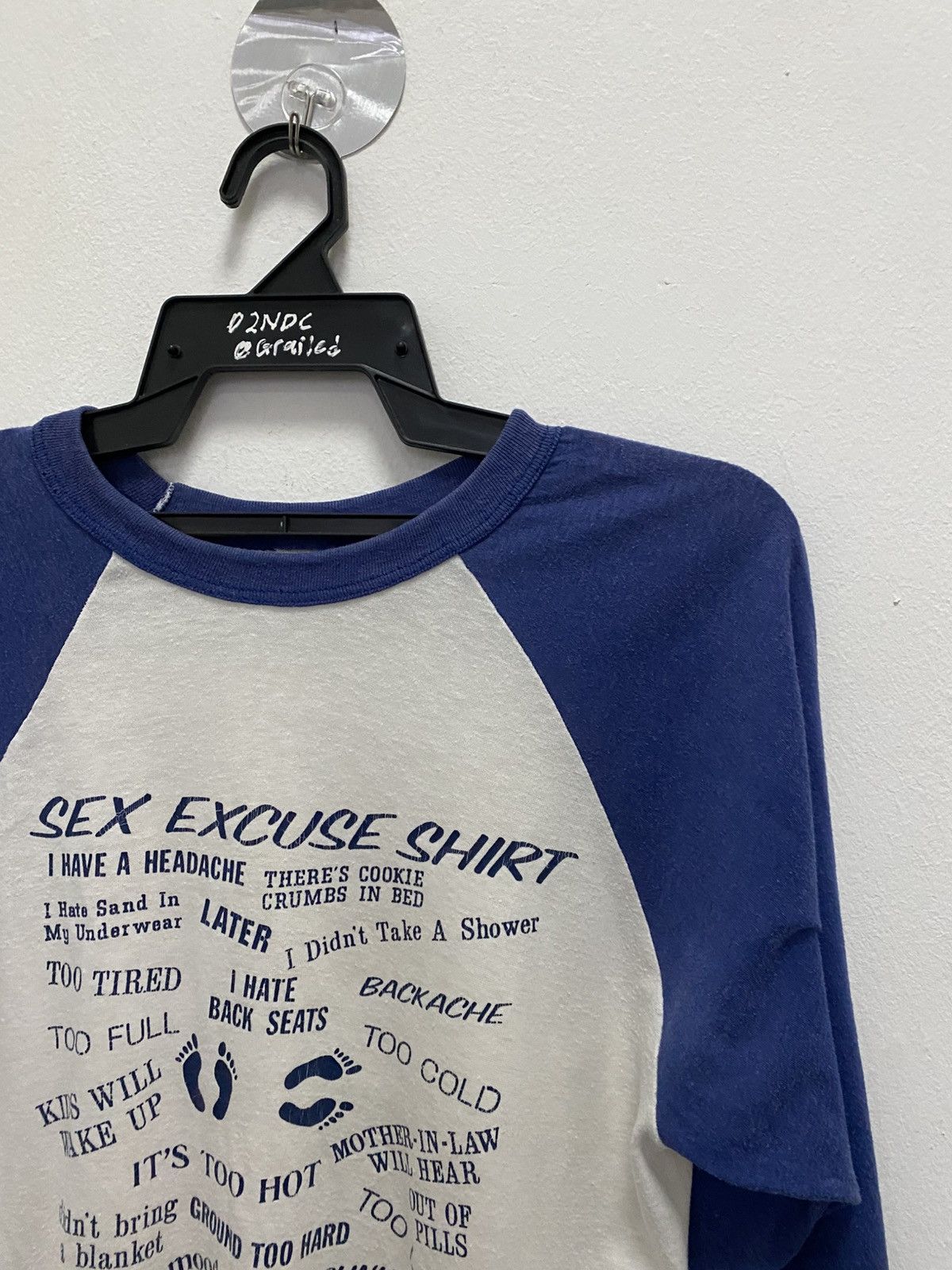 Vintage Vintage 80s SexTips Raglanshirt Size US L / EU 52-54 / 3 - 1 Thumbnail