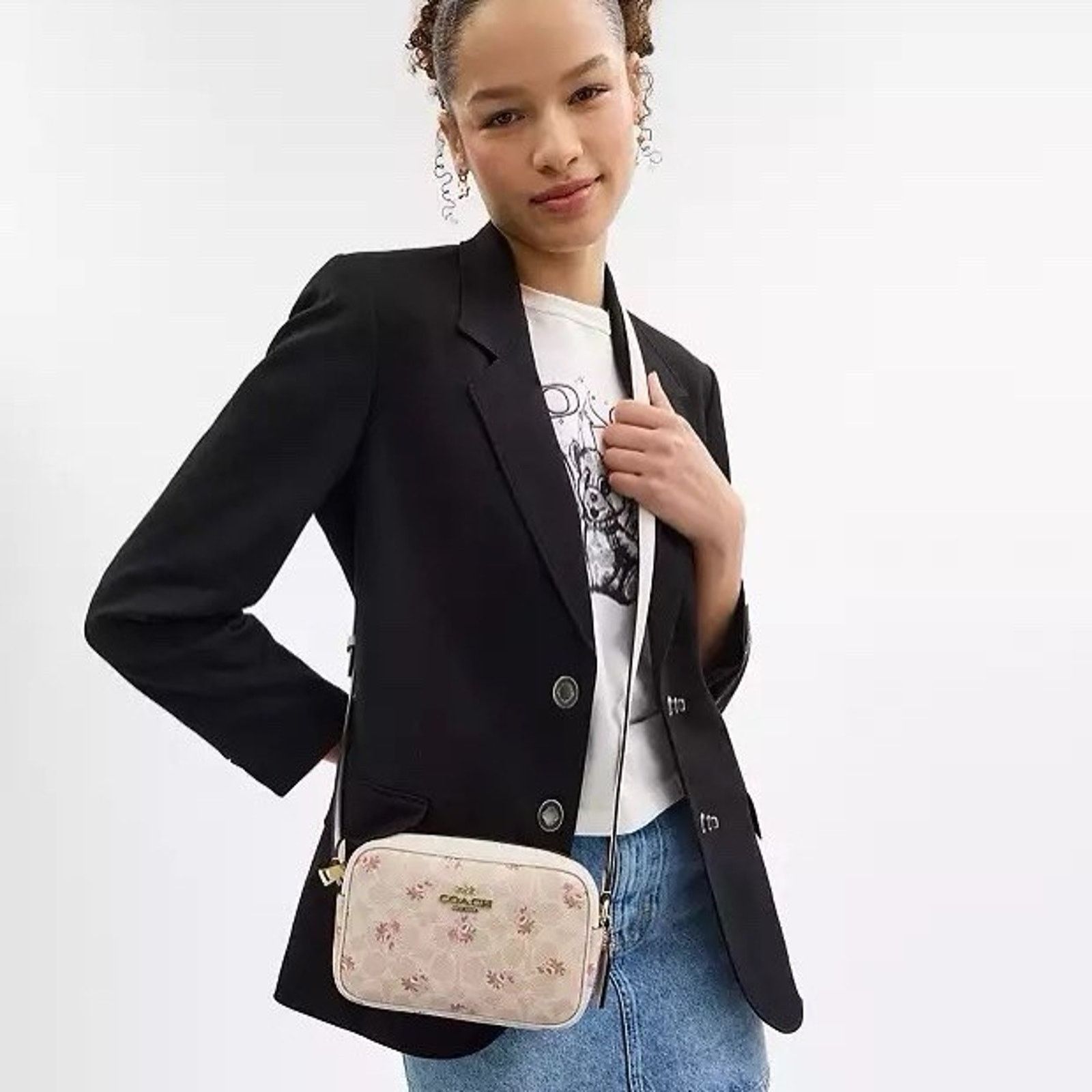 Coach NWT Coach Mini Jamie Camera Bag Signature Floral CBA86 Size ONE SIZE - 6 Thumbnail
